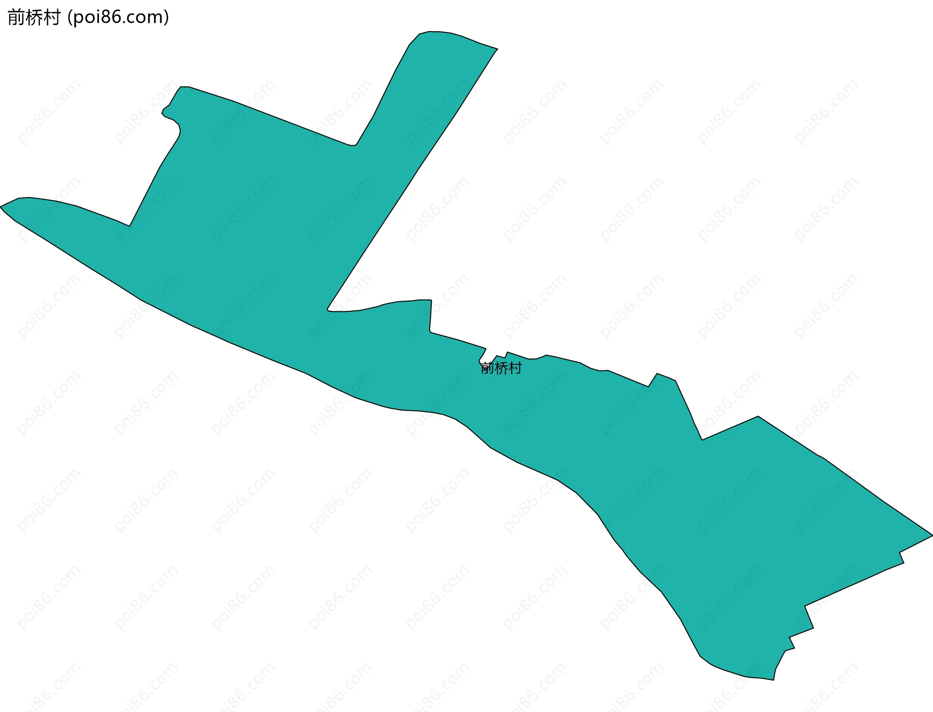 前桥村边界地图