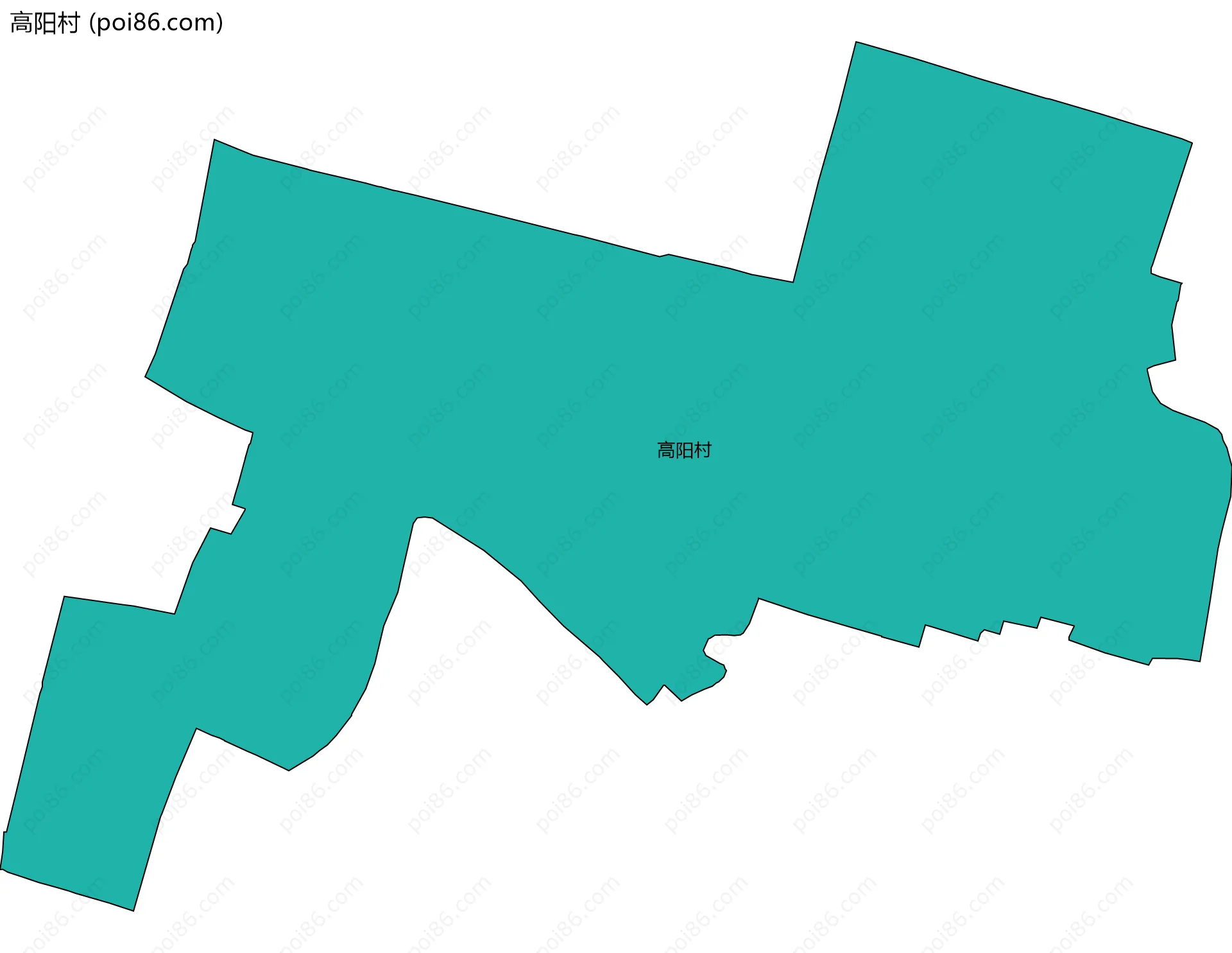 高阳村边界地图