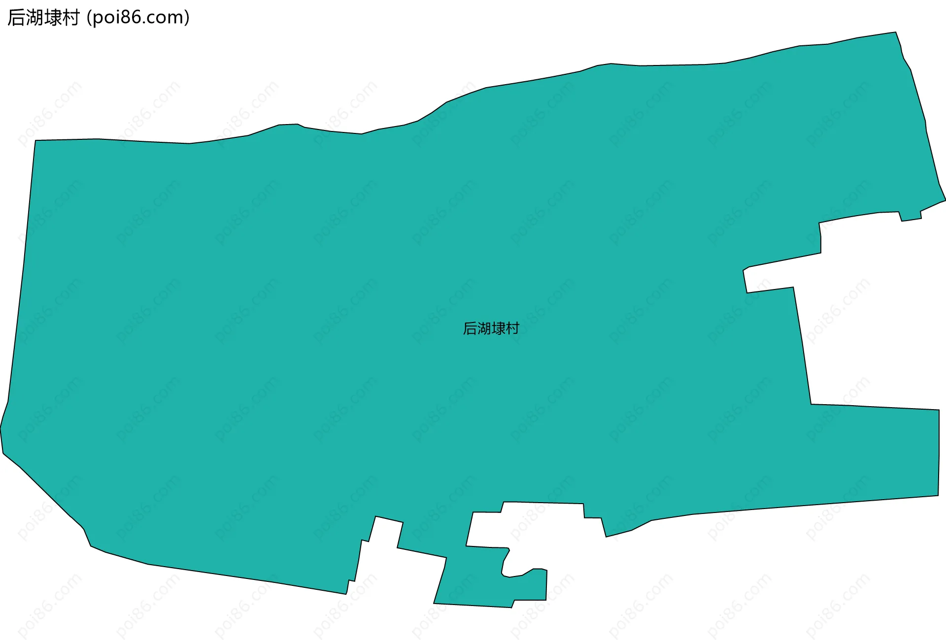 后湖埭村边界地图