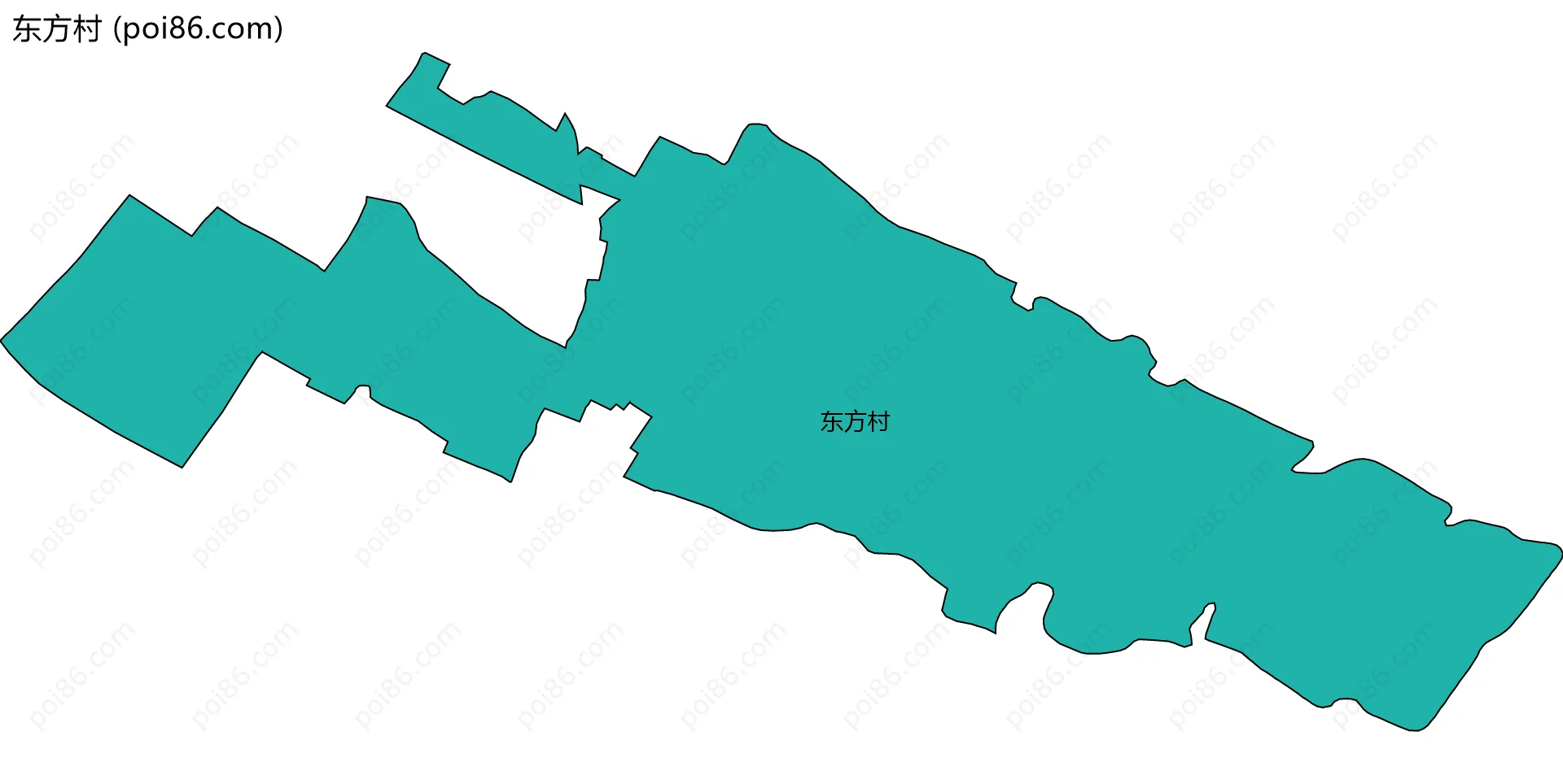 东方村边界地图
