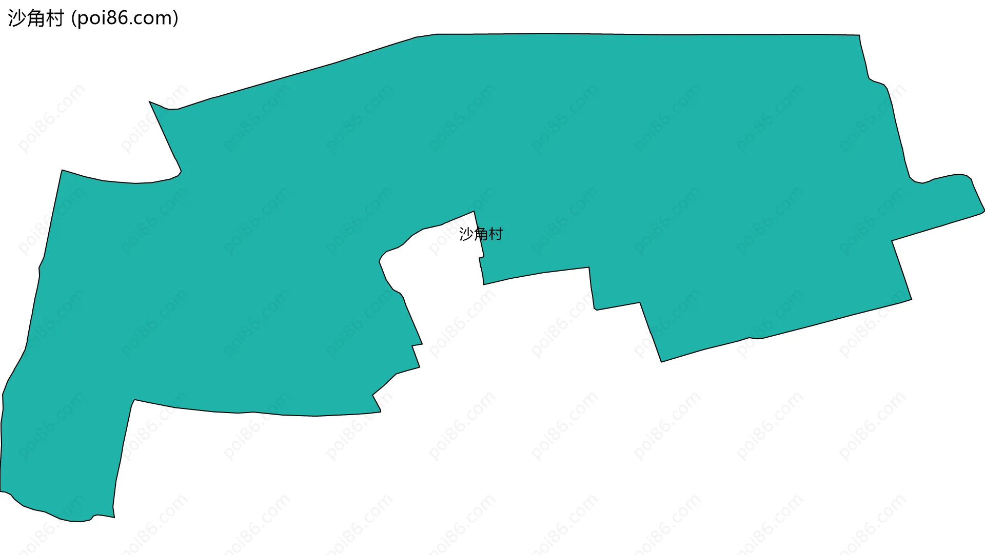 沙角村边界地图