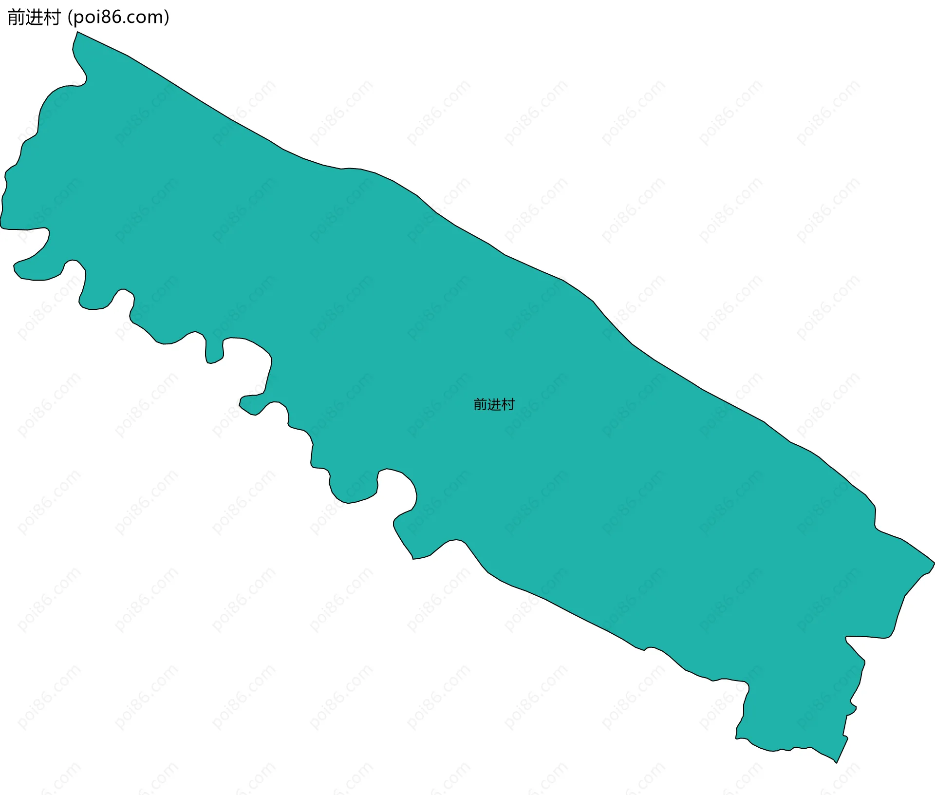 前进村边界地图