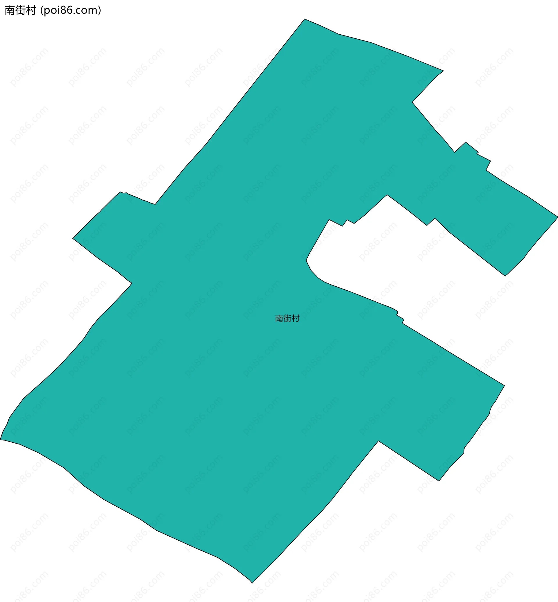 南街村边界地图