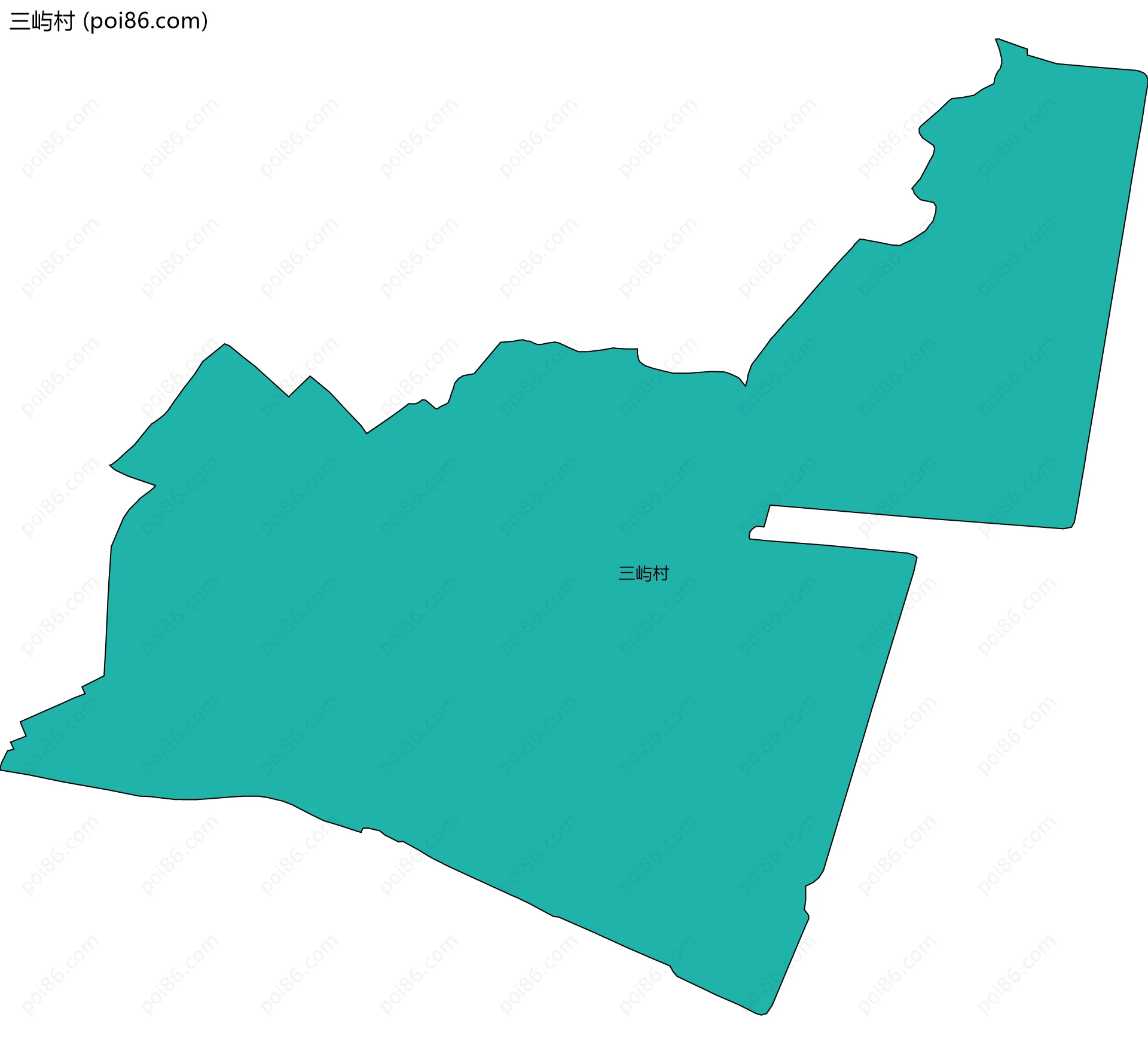三屿村边界地图