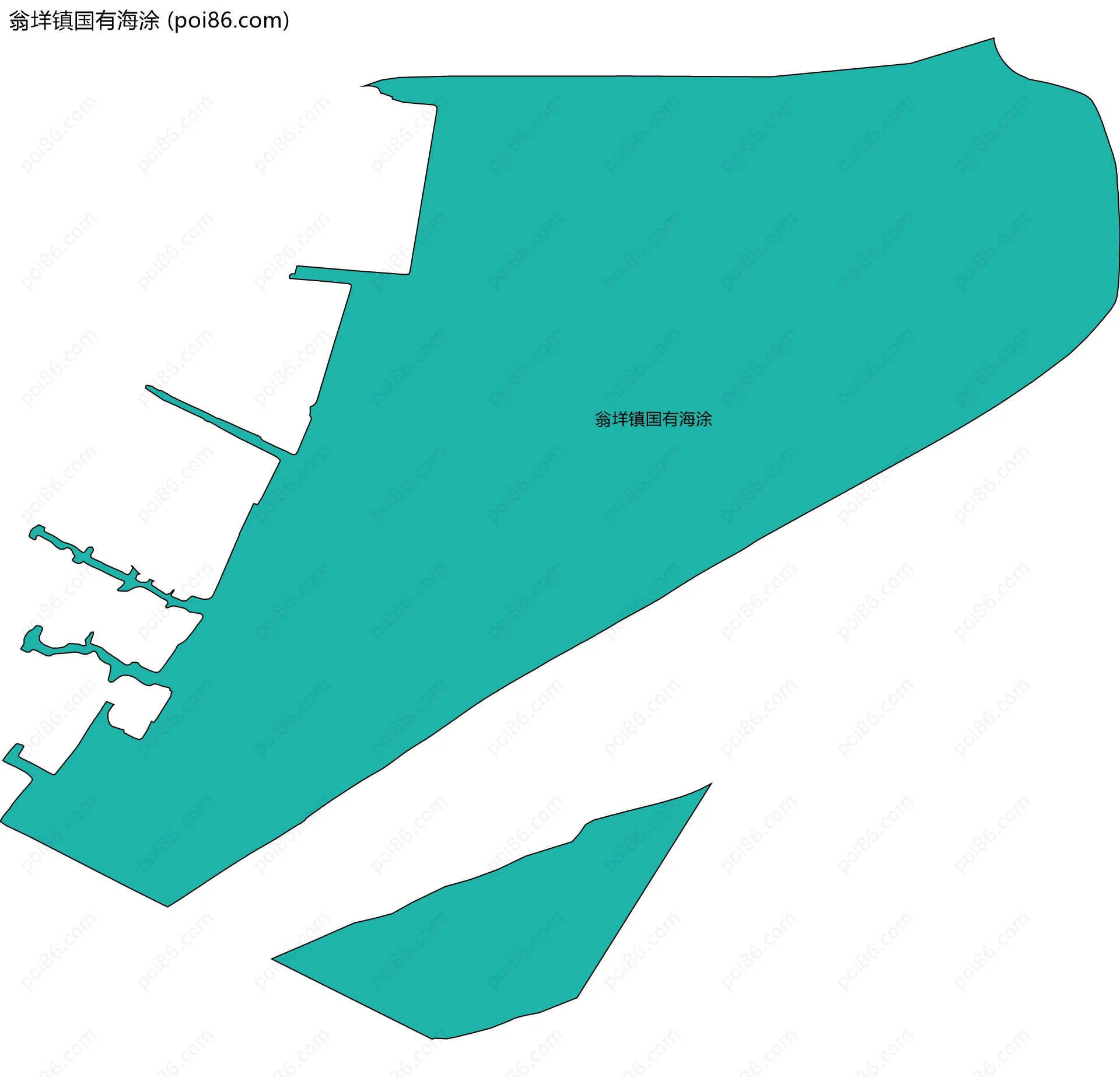 翁垟镇国有海涂边界地图