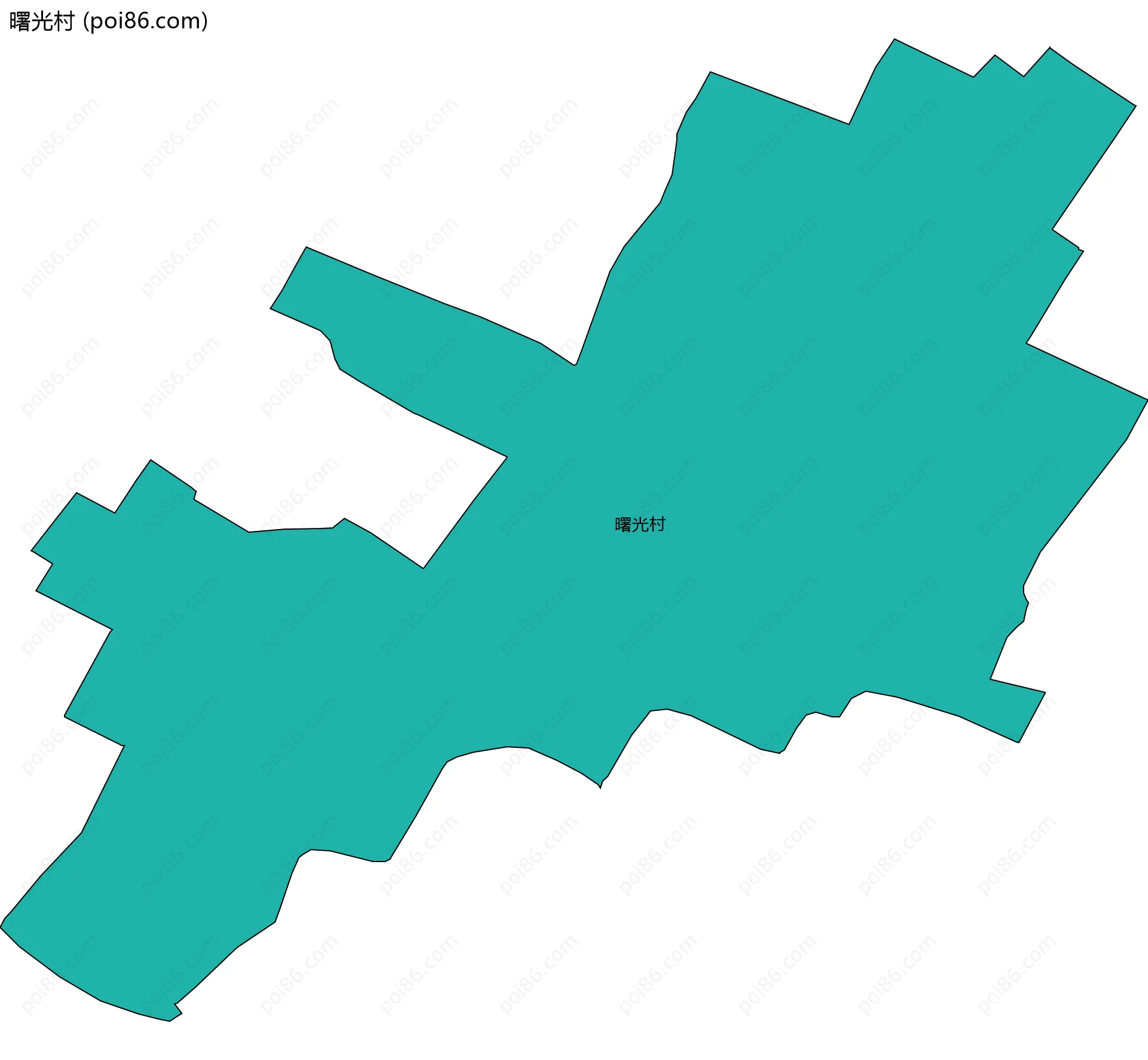 曙光村边界地图