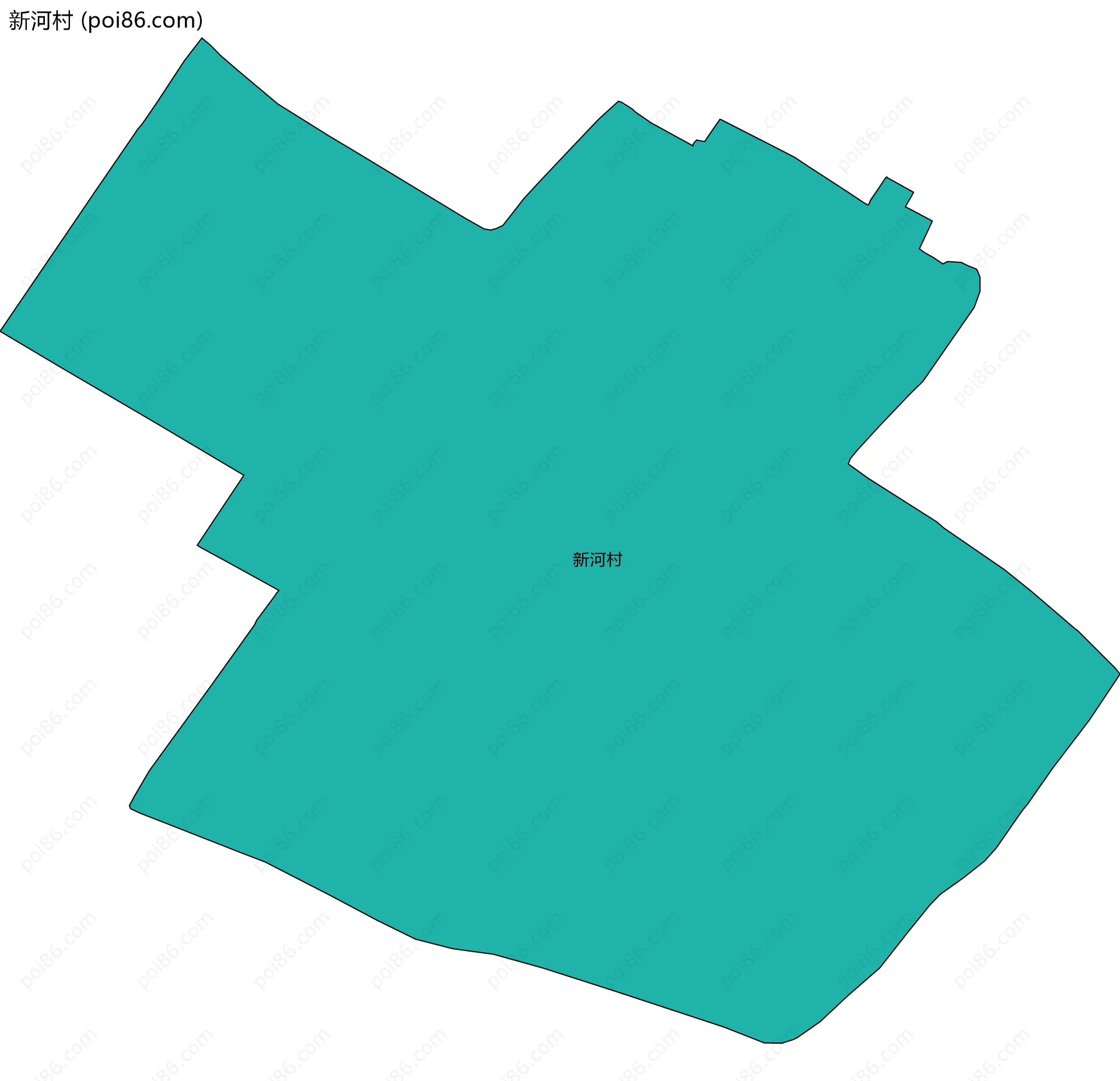 新河村边界地图