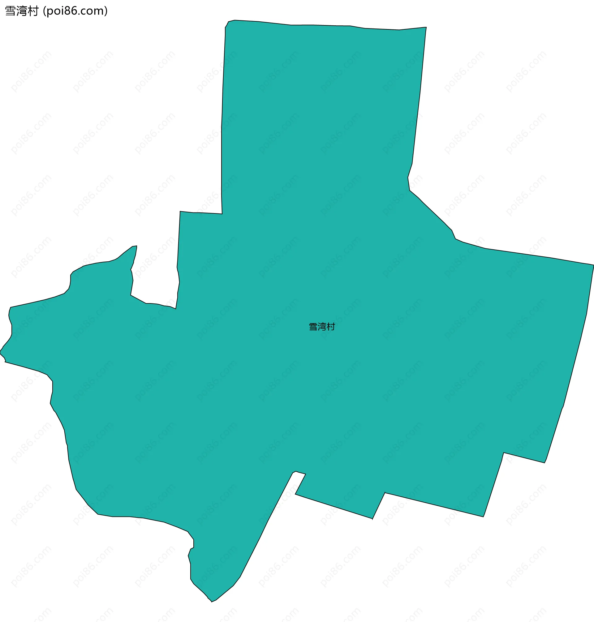 雪湾村边界地图