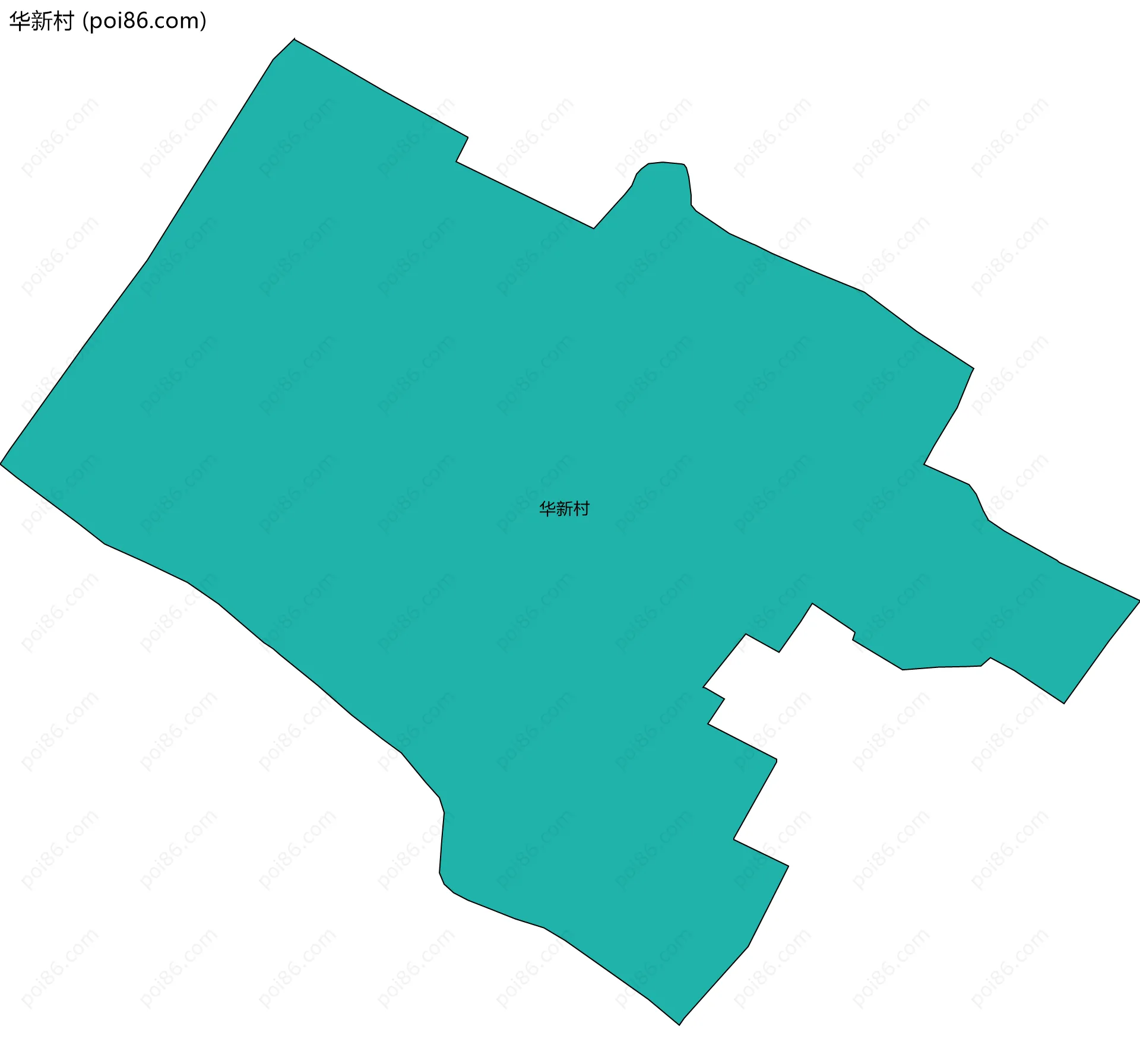 华新村边界地图