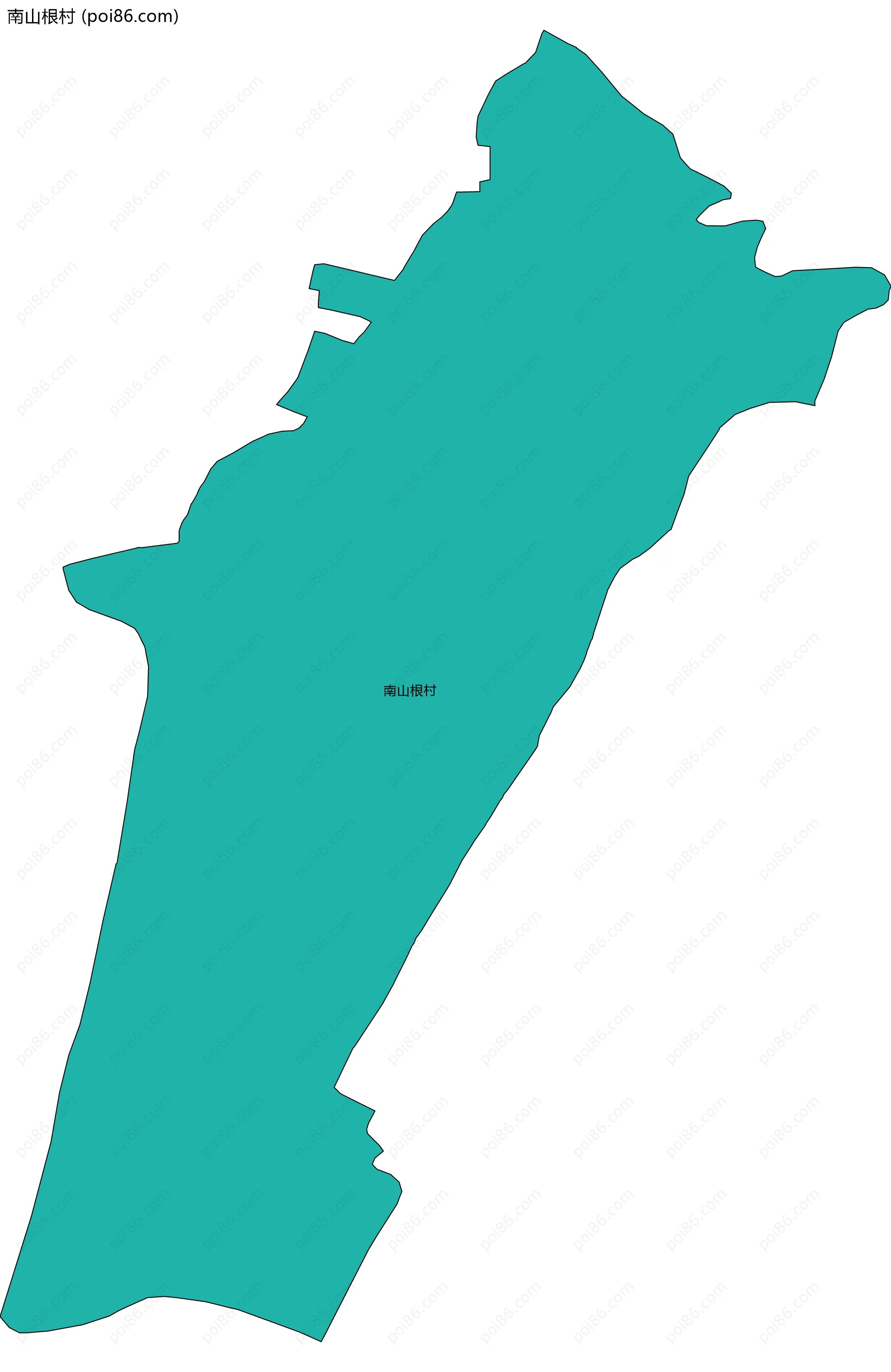 南山根村边界地图