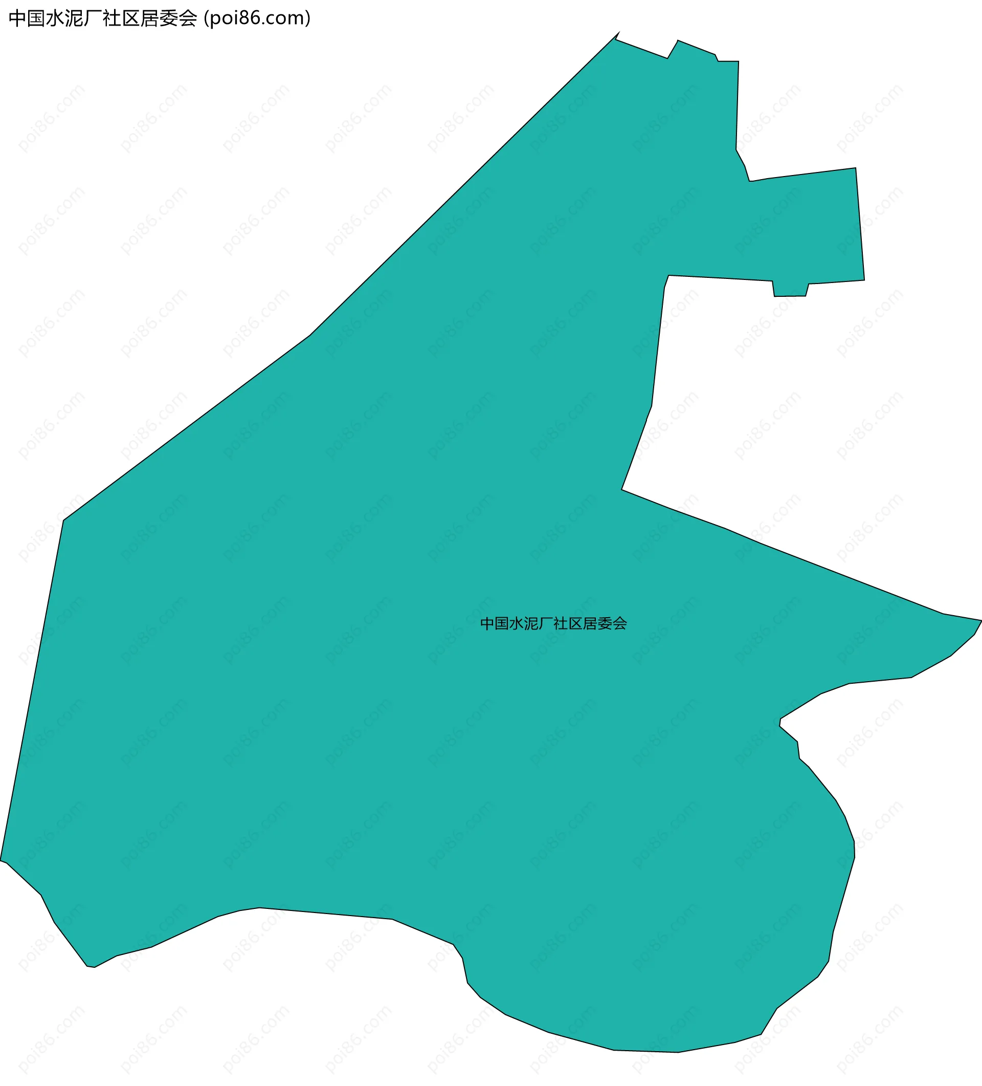 中国水泥厂社区居委会边界地图