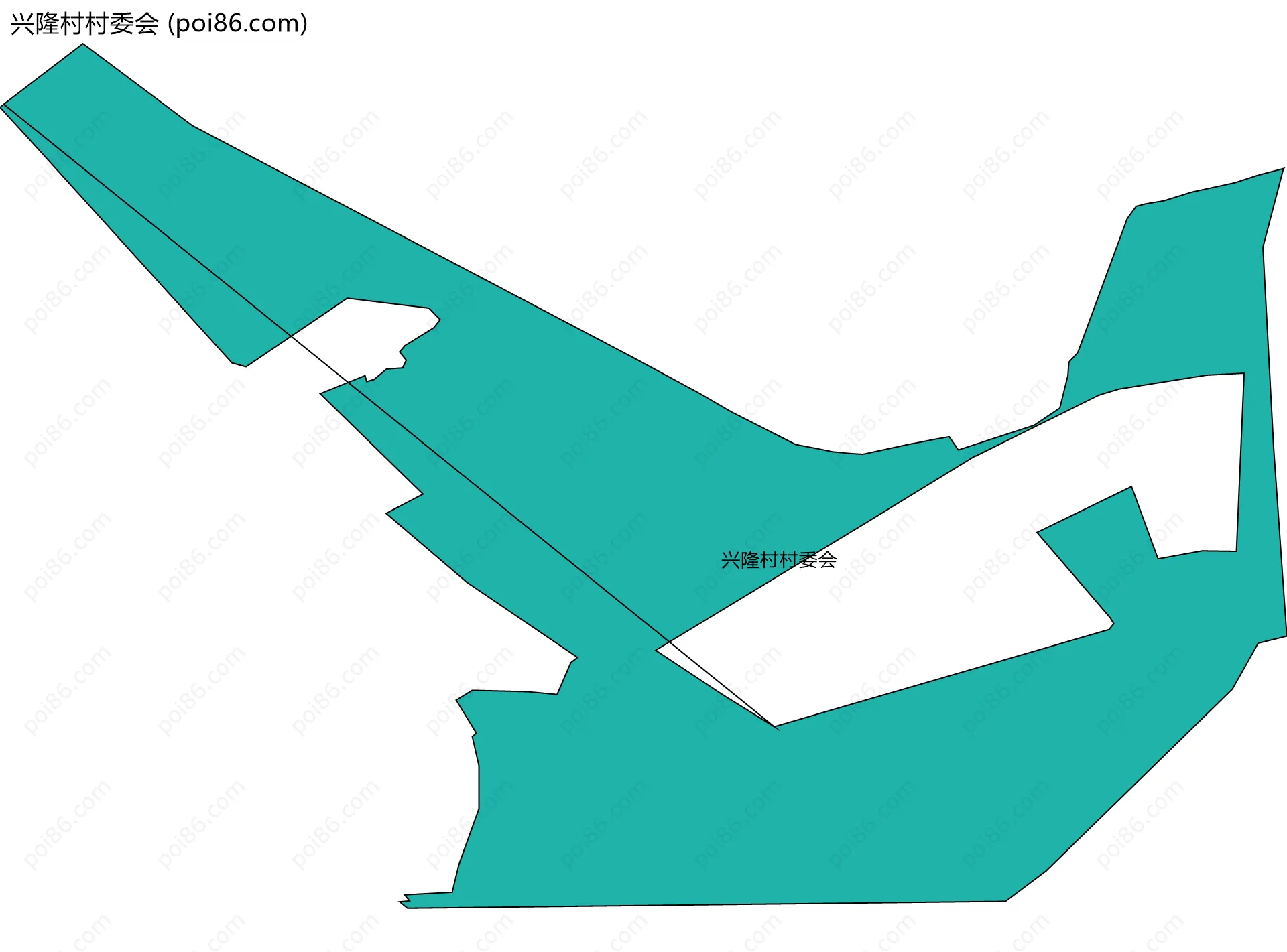 兴隆村村委会边界地图