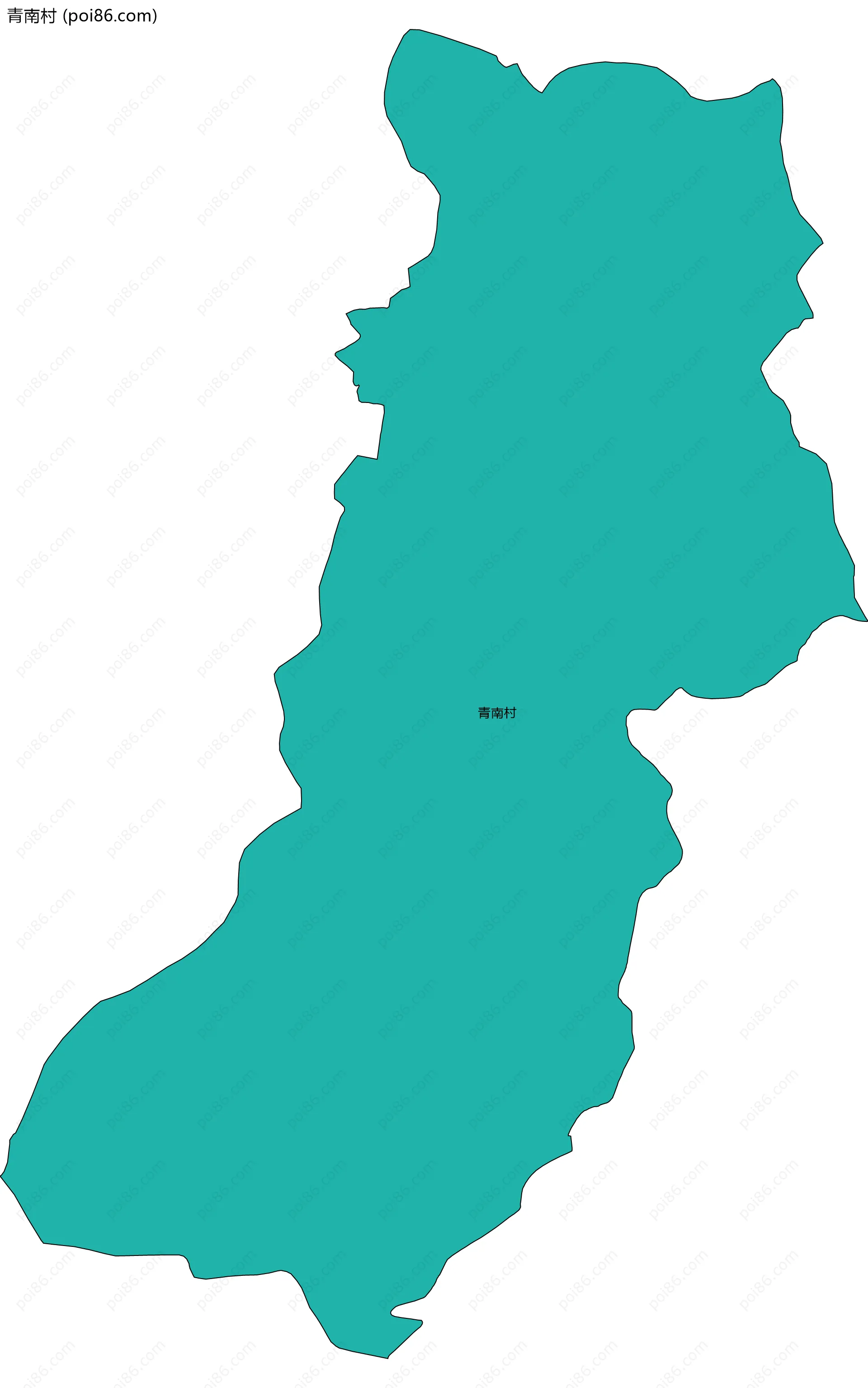 青南村边界地图