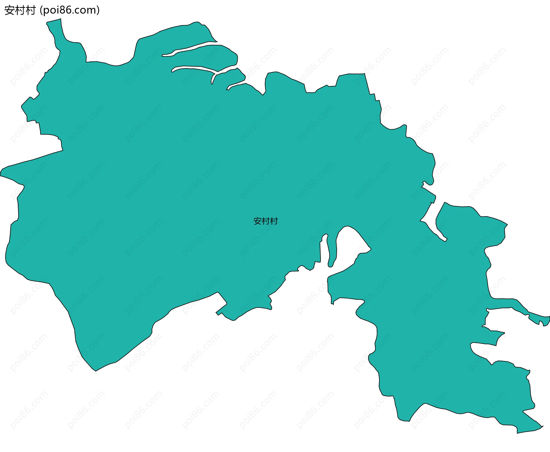安村村边界地图