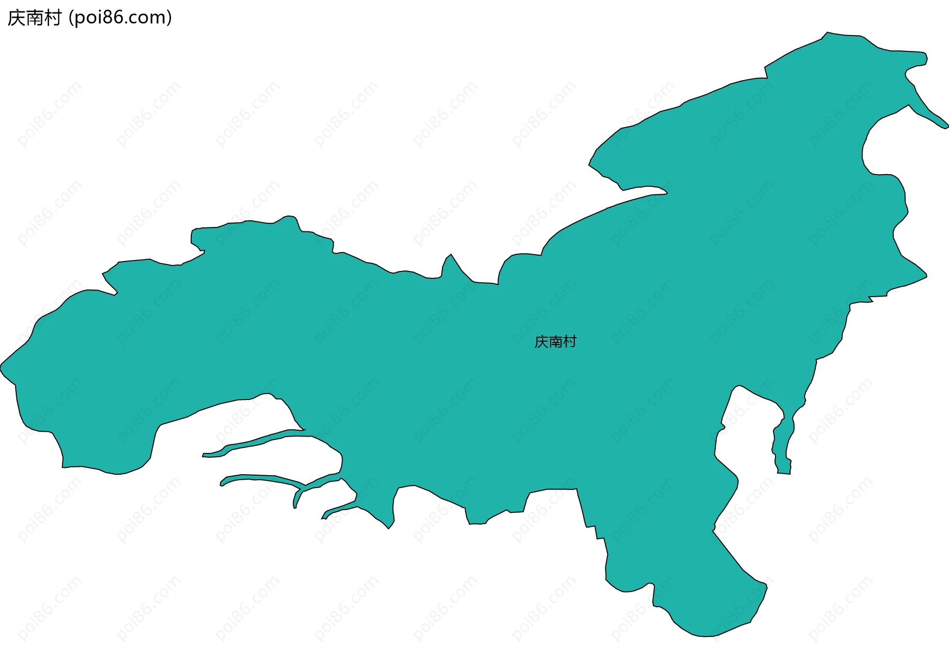 庆南村边界地图