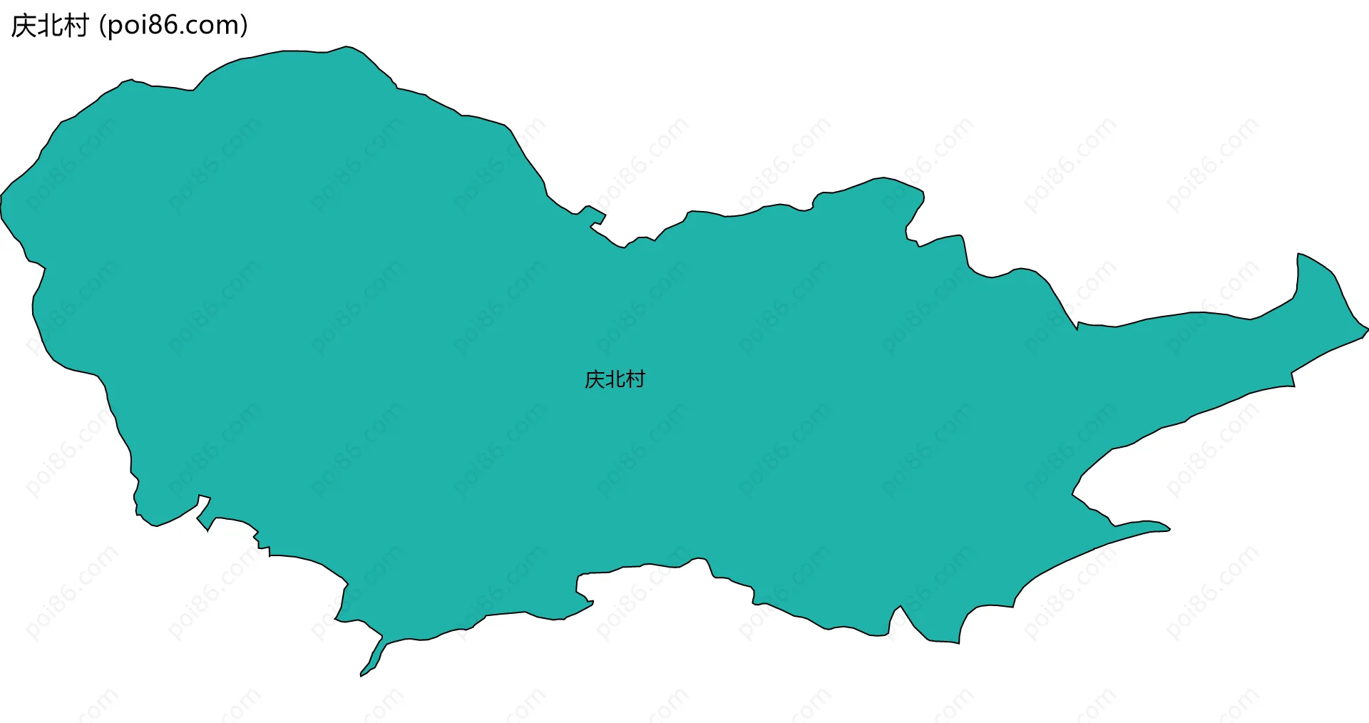 庆北村边界地图