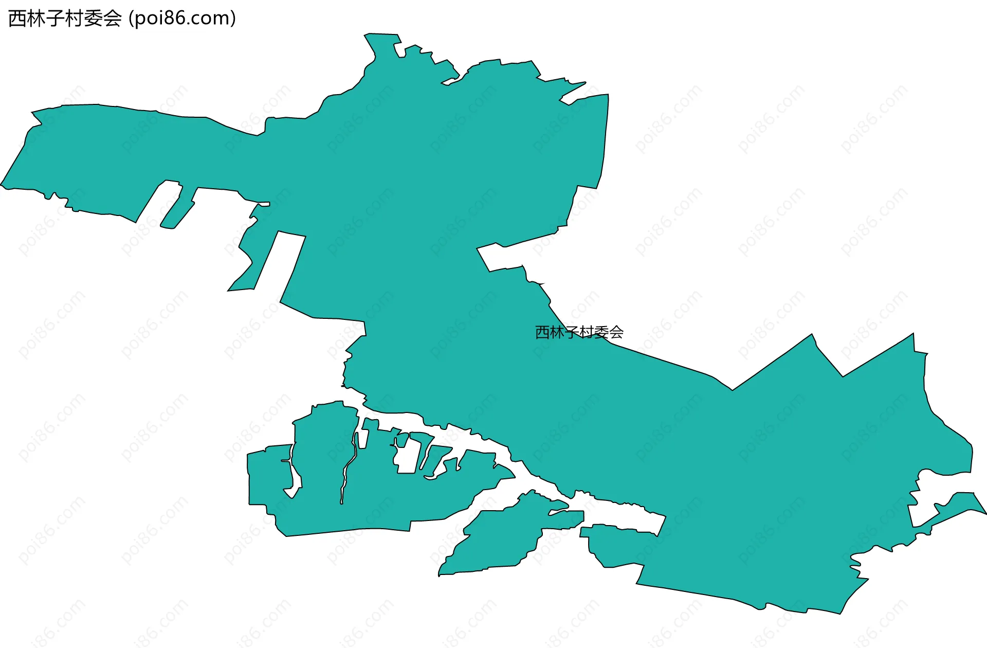 西林子村委会边界地图