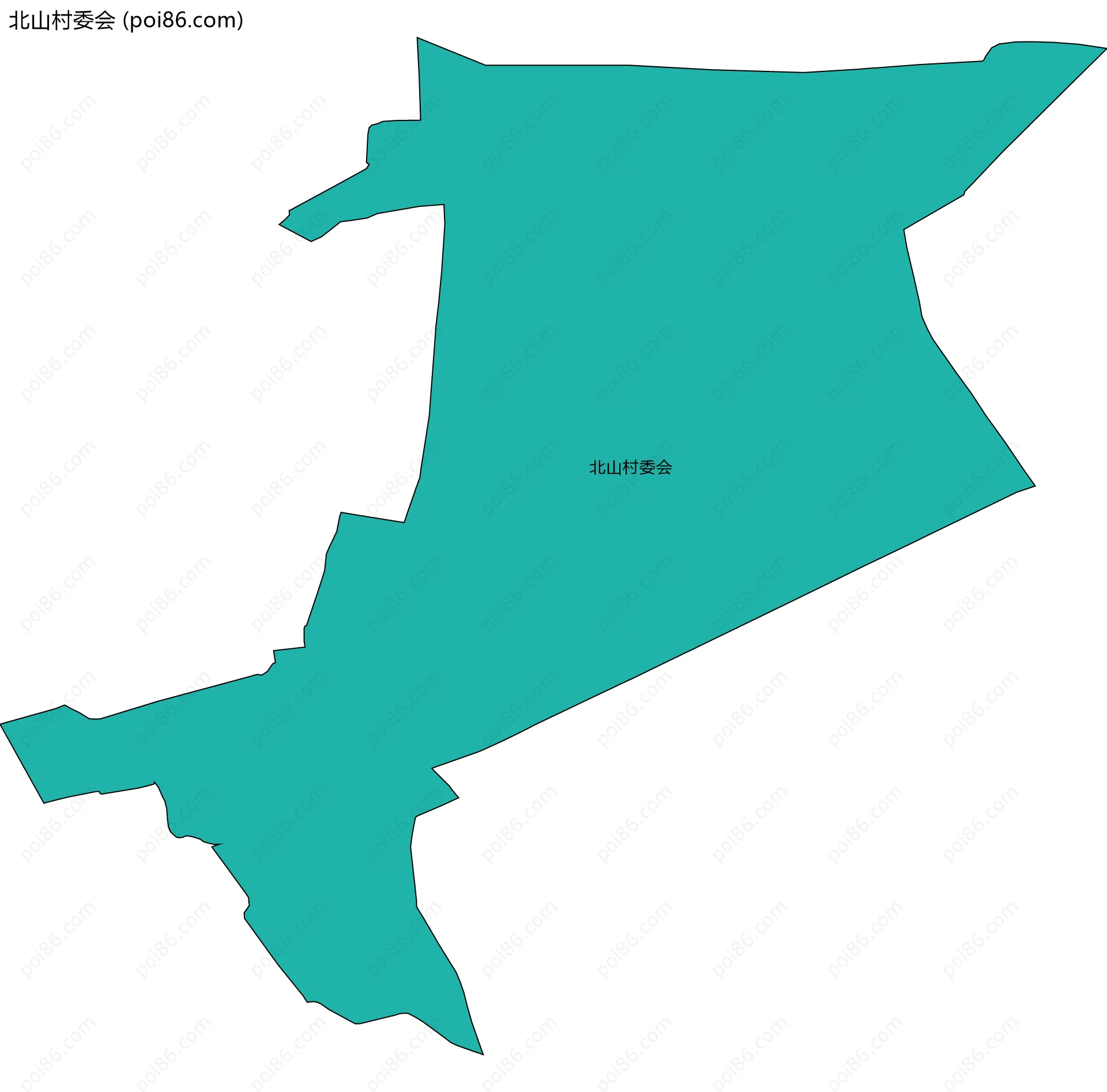北山村委会边界地图