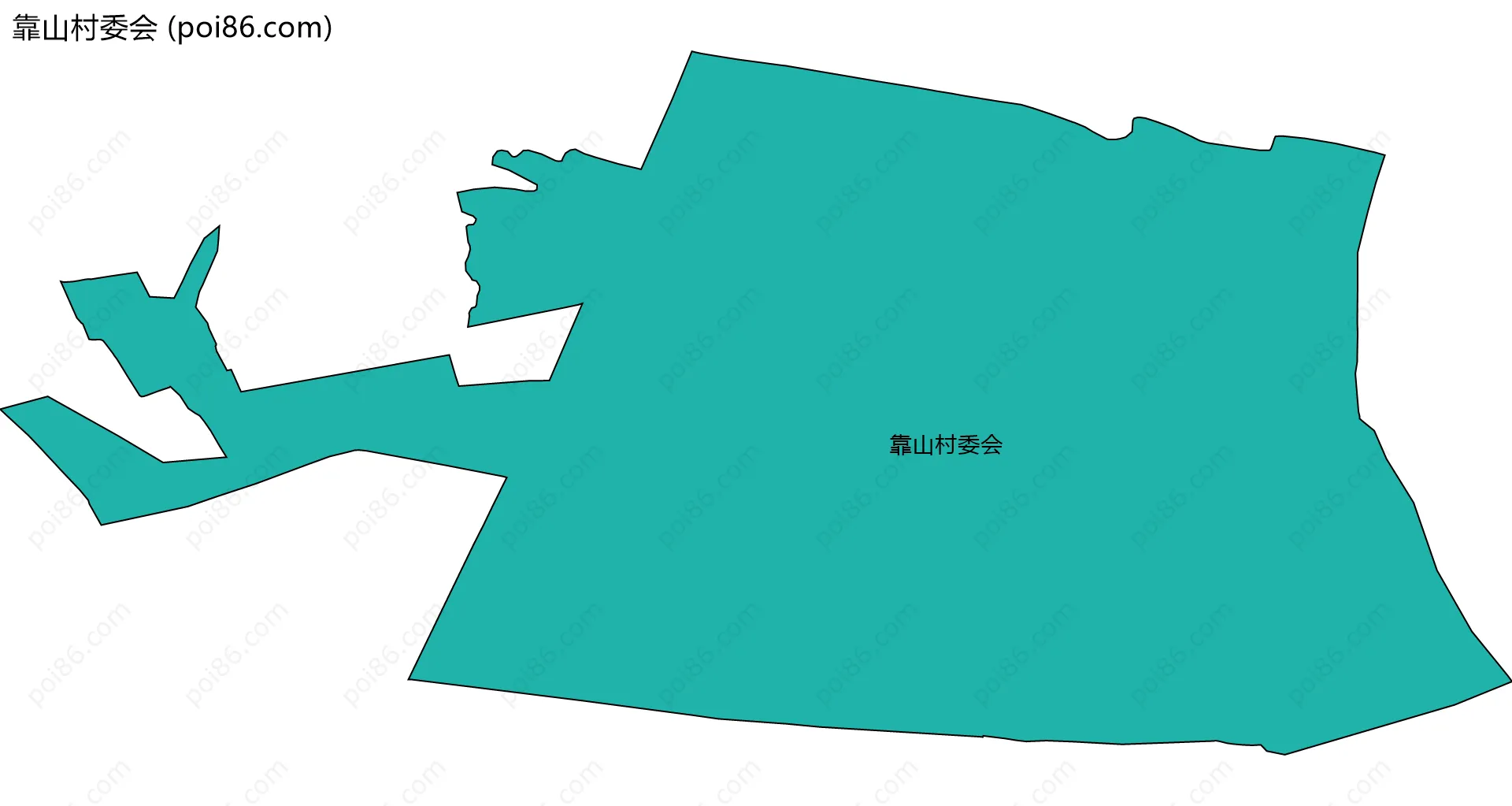 靠山村委会边界地图