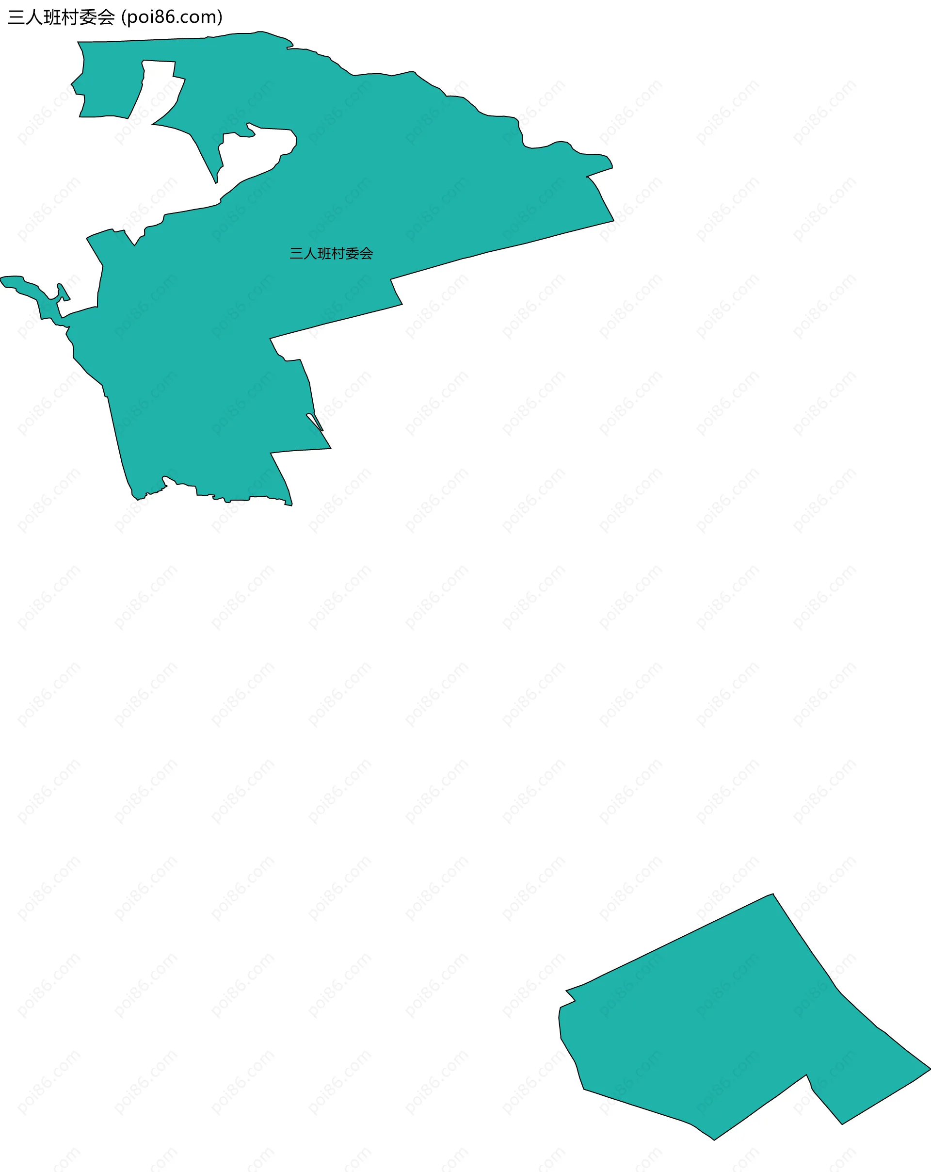 三人班村委会边界地图