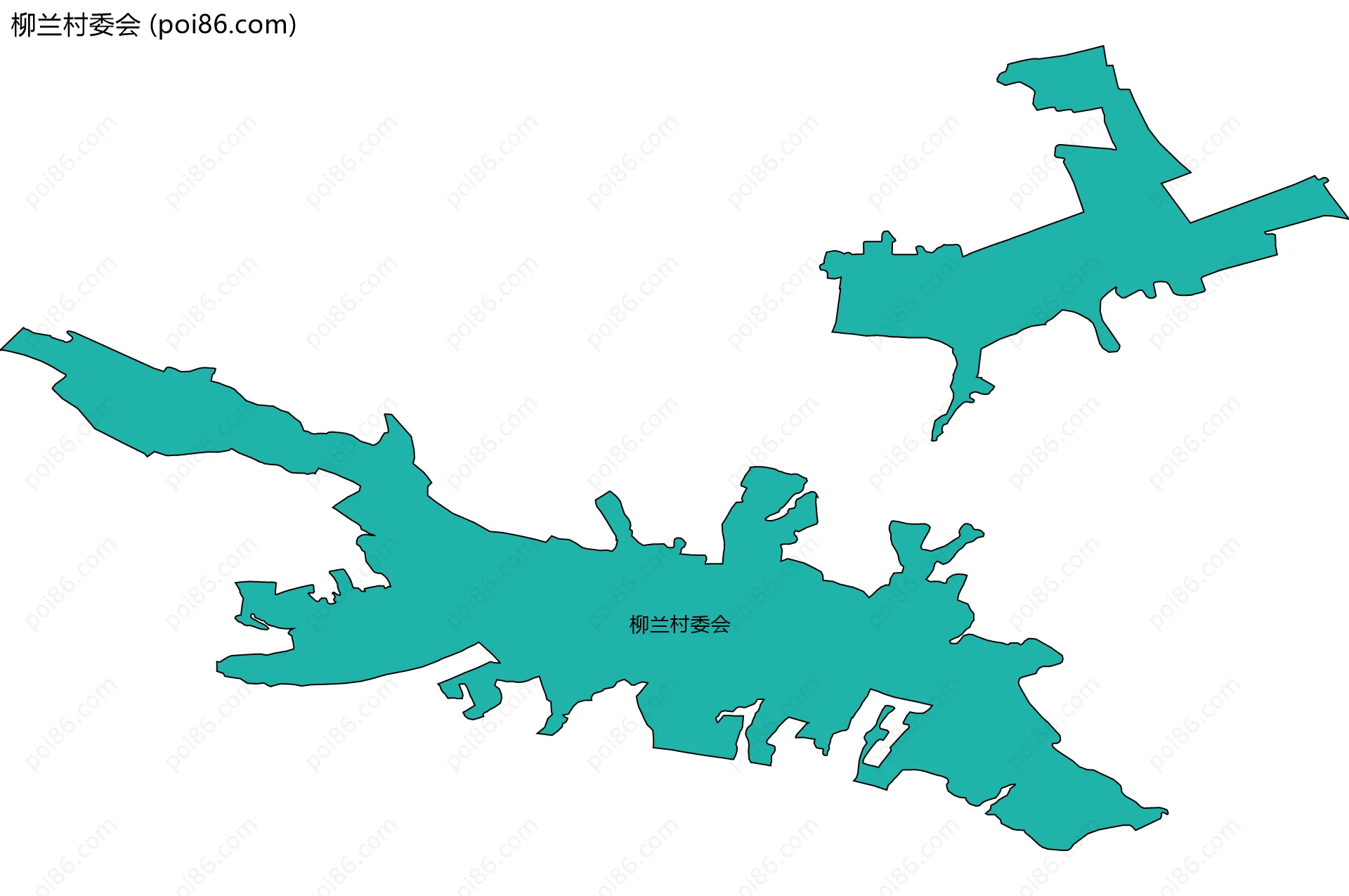 柳兰村委会边界地图