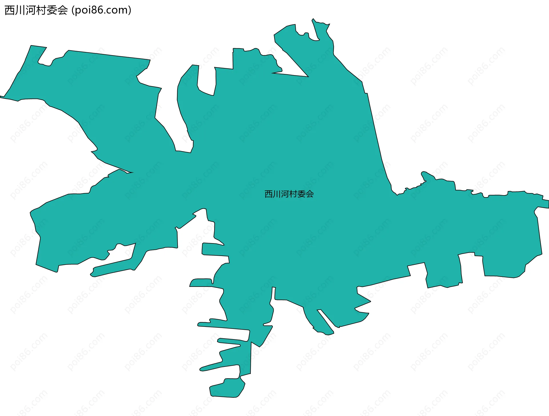 西川河村委会边界地图