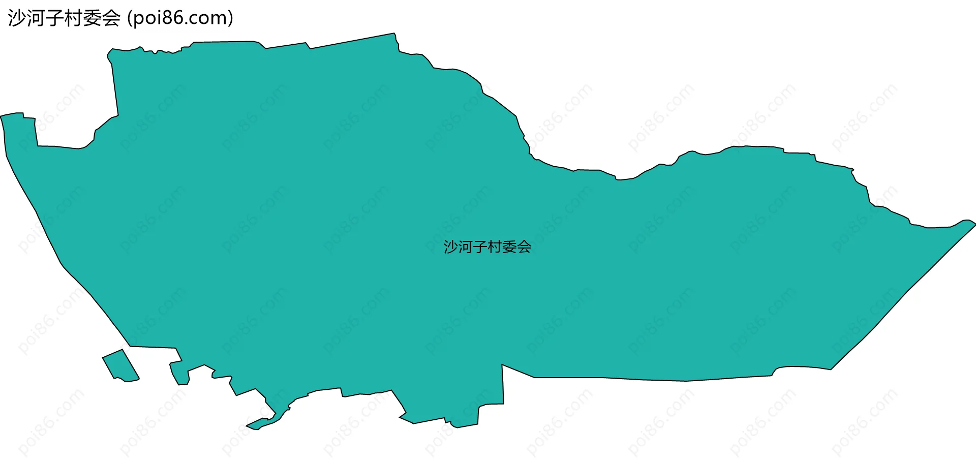 沙河子村委会边界地图
