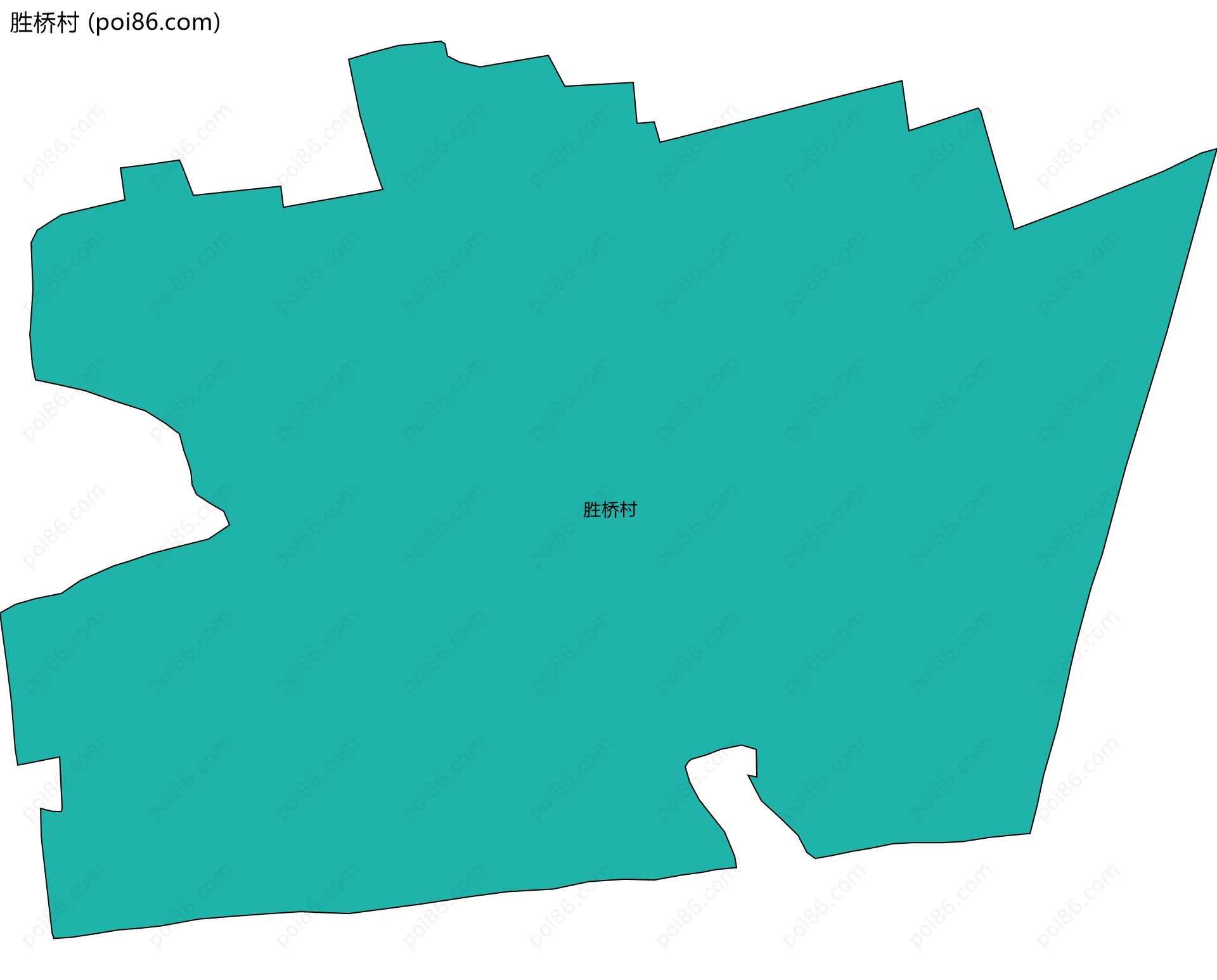 胜桥村边界地图
