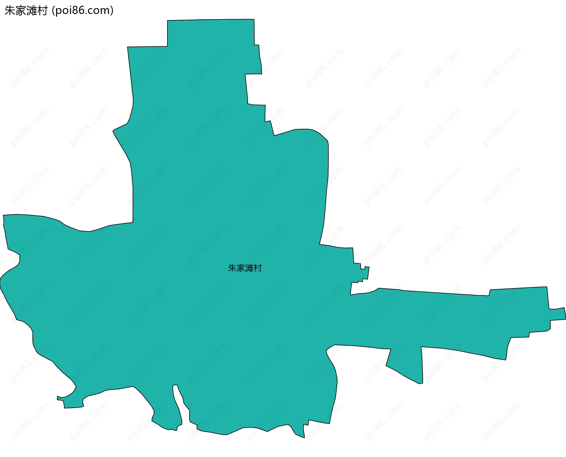朱家滩村边界地图