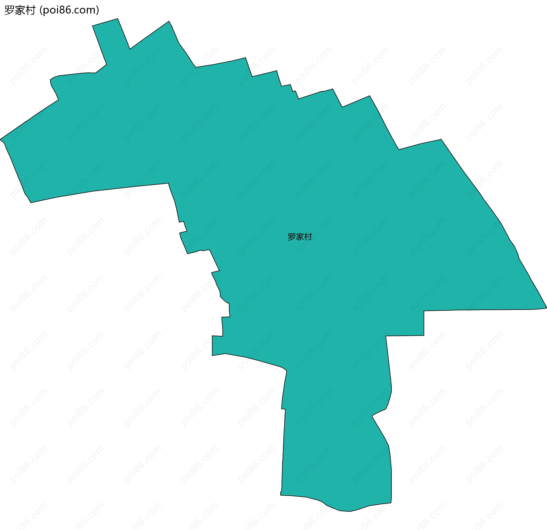 罗家村边界地图
