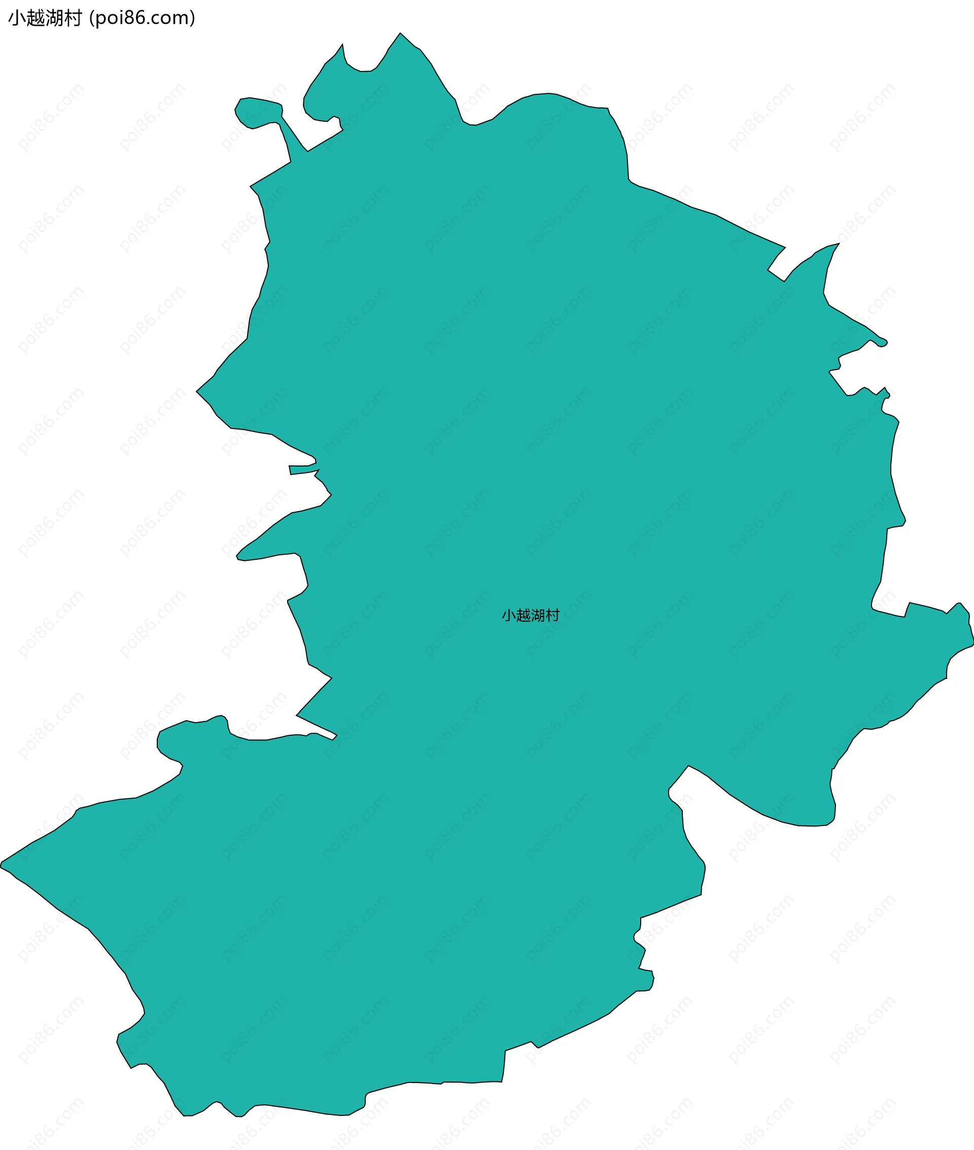 小越湖村边界地图