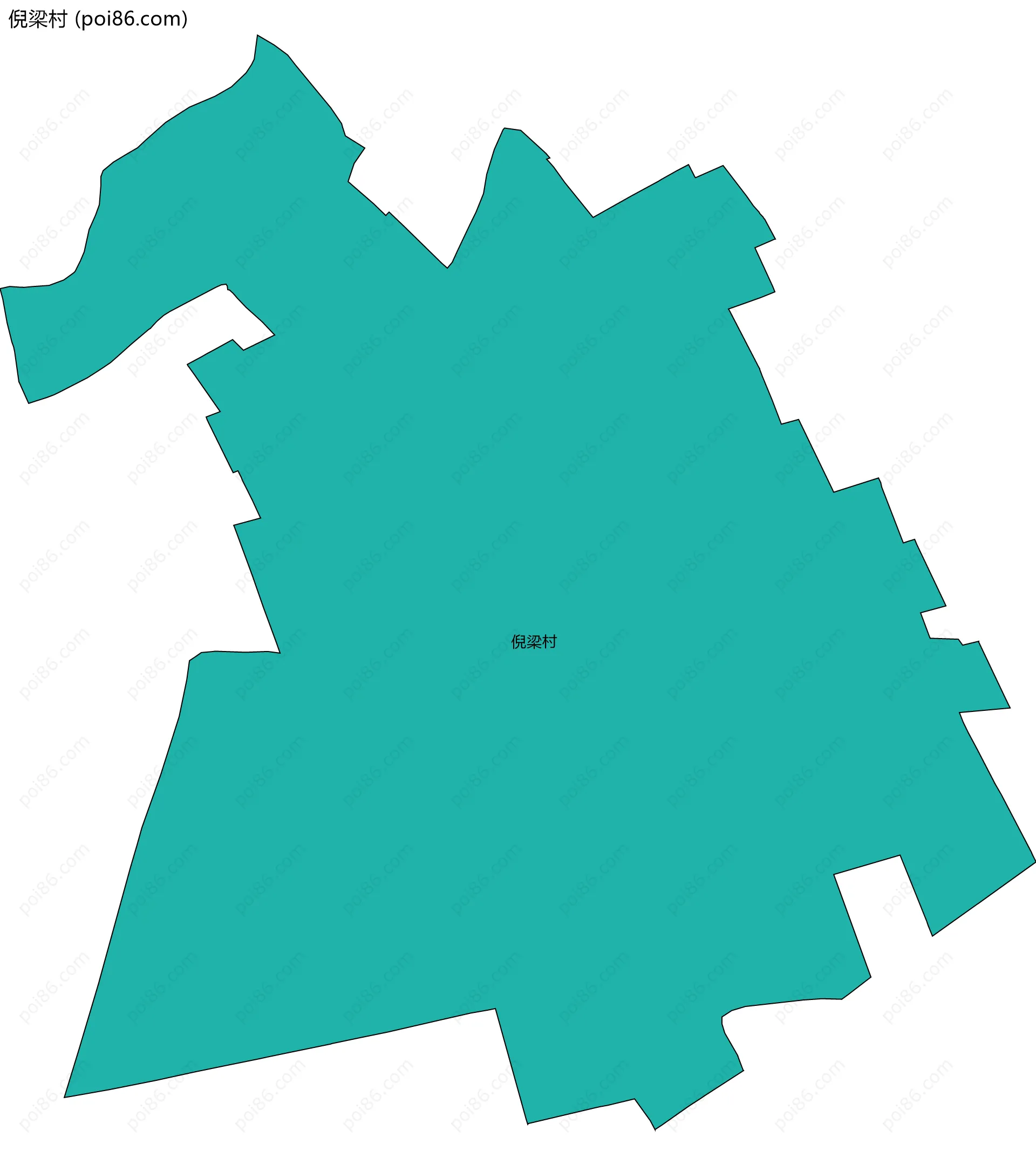 倪梁村边界地图