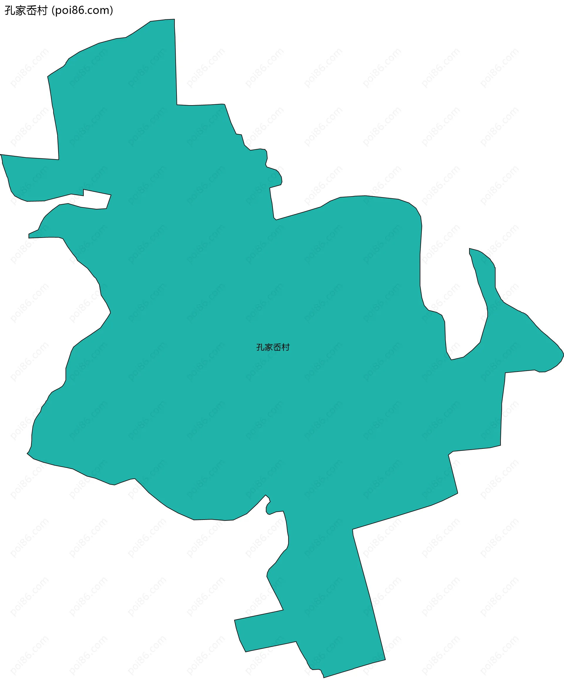 孔家岙村边界地图