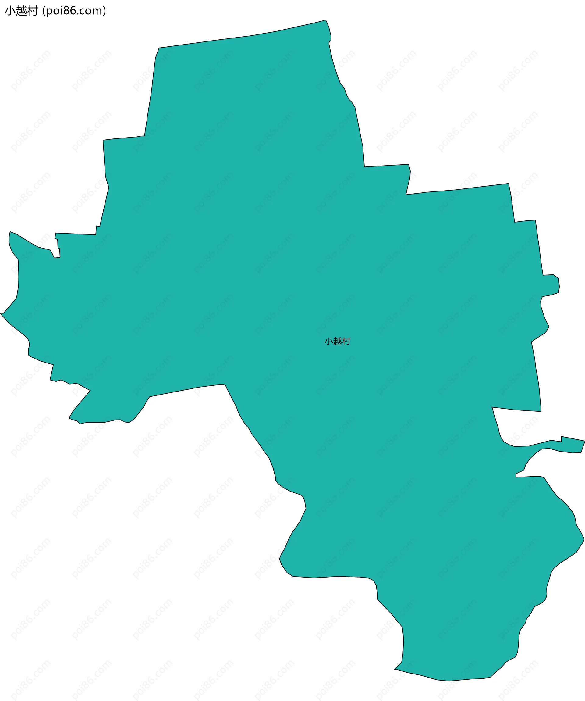 小越村边界地图