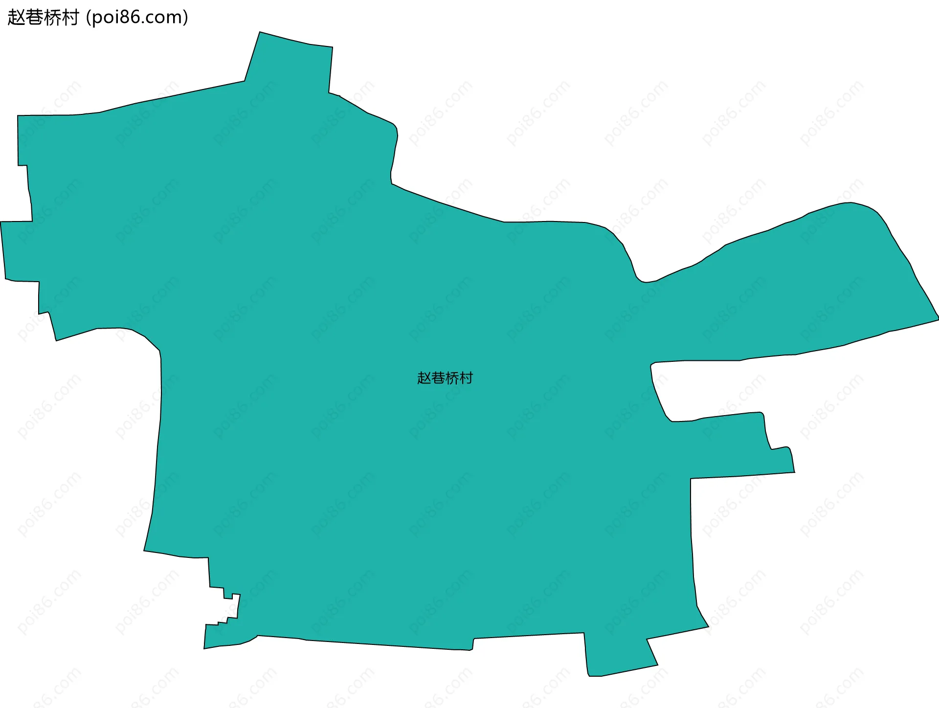 赵巷桥村边界地图