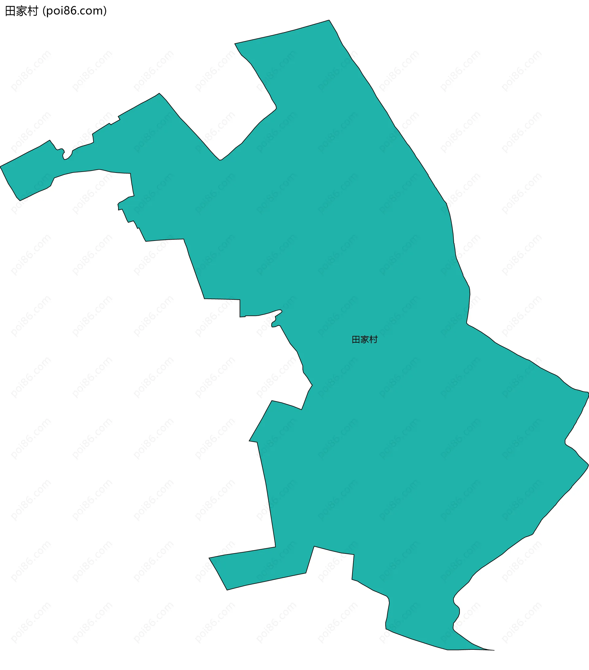 田家村边界地图