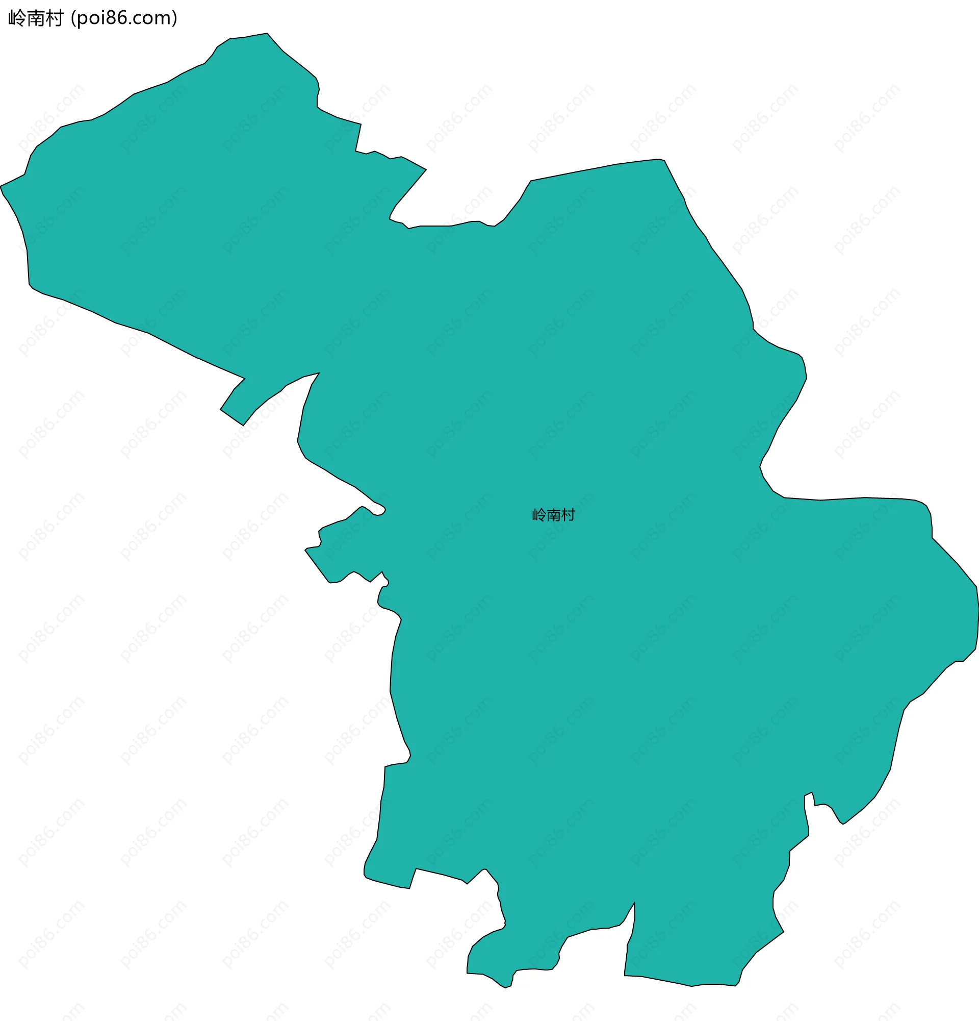 岭南村边界地图