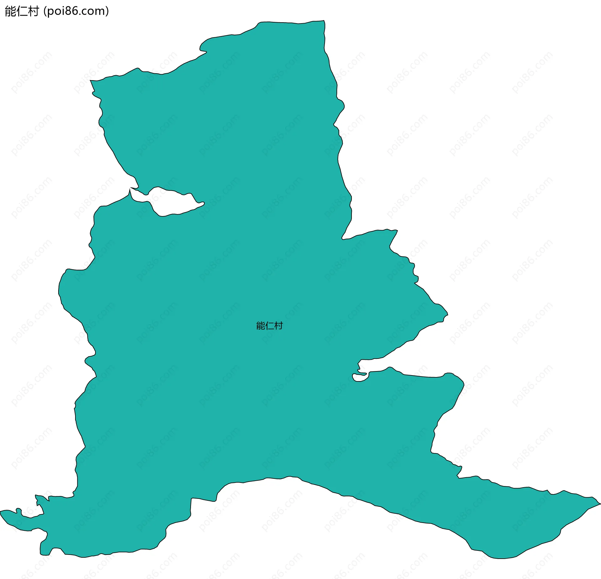 能仁村边界地图