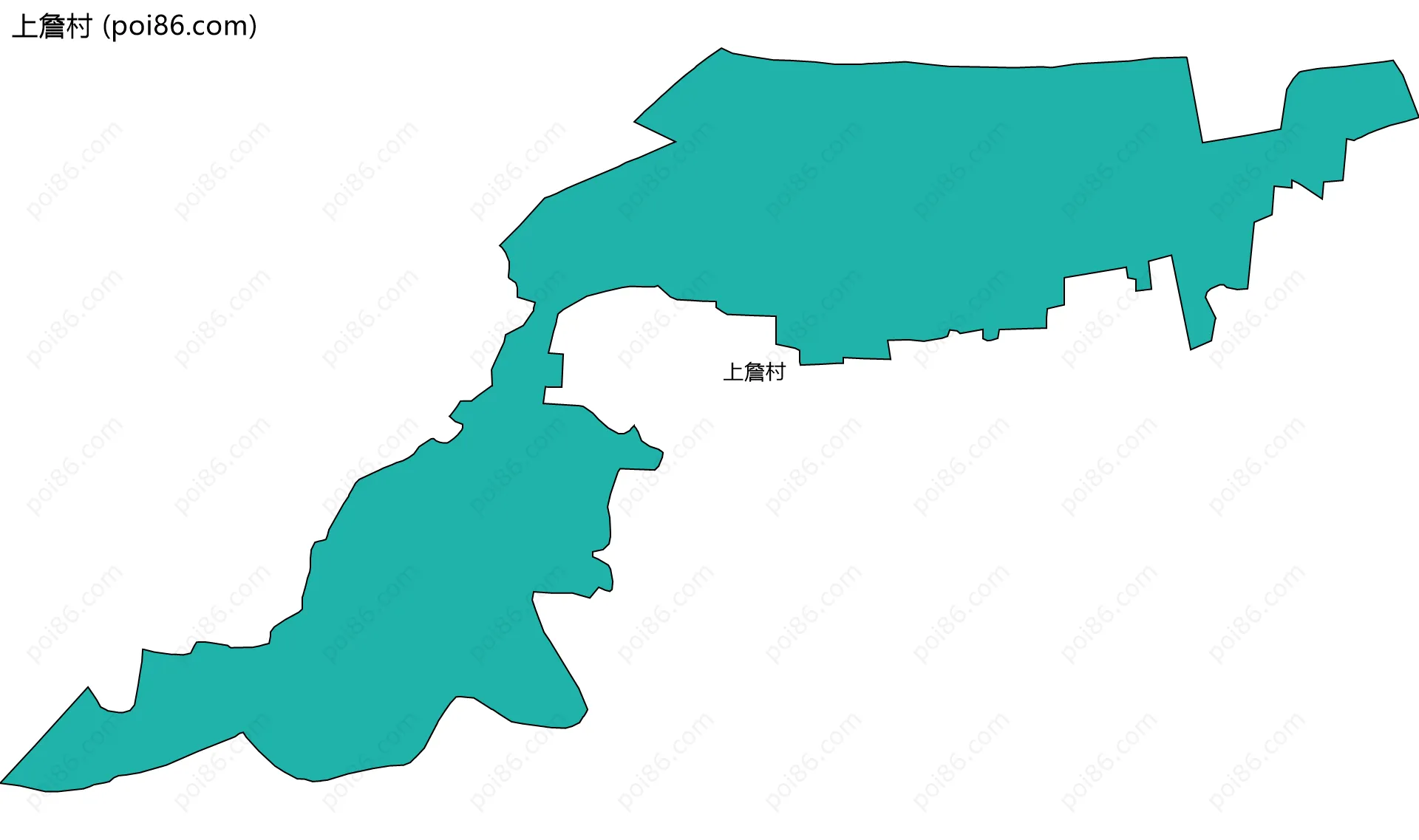 上詹村边界地图