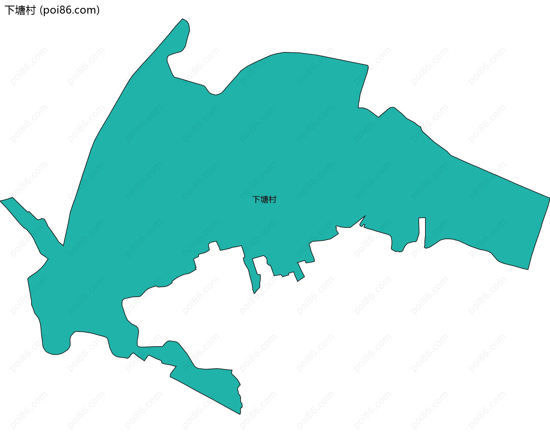 下塘村边界地图