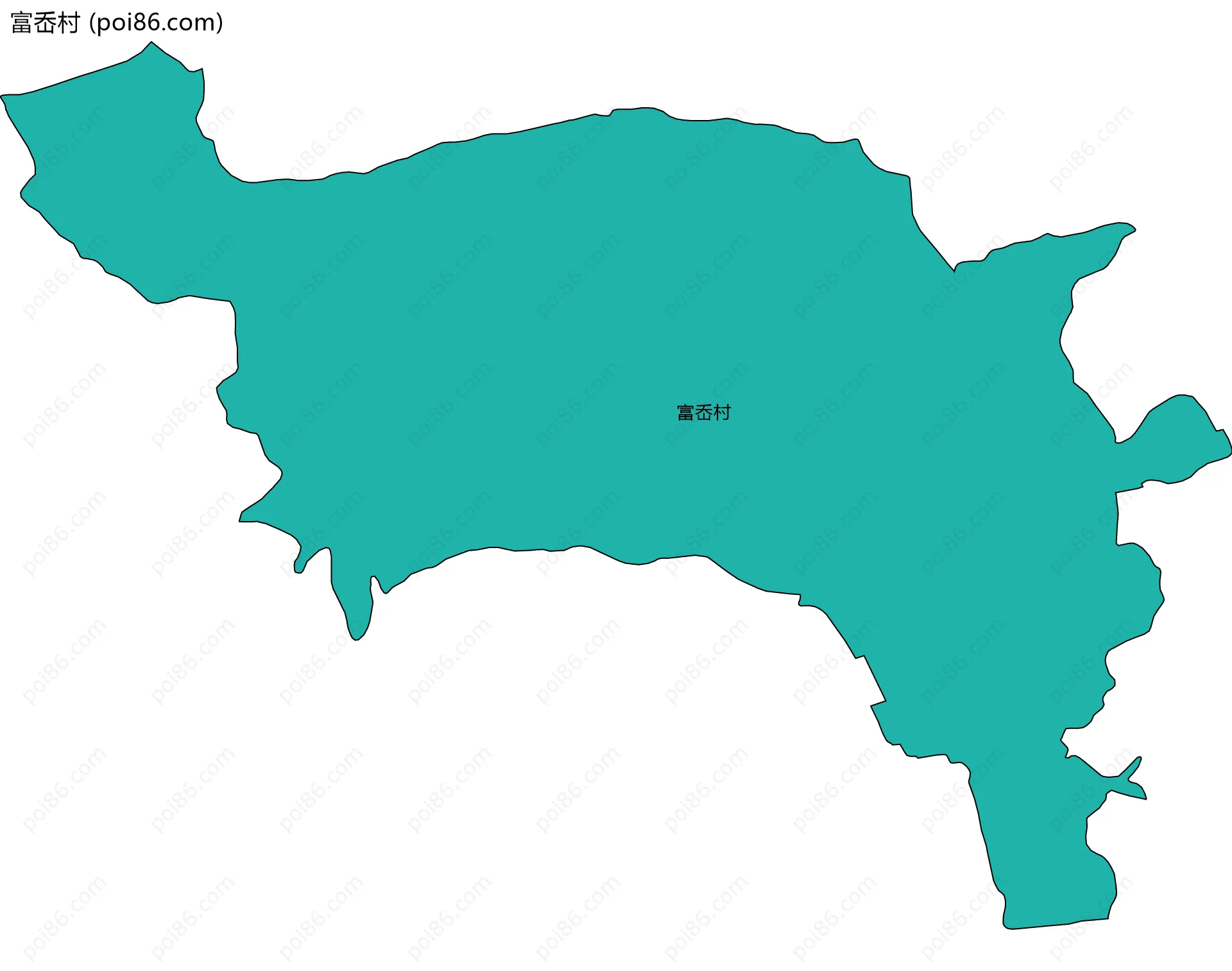 富岙村边界地图