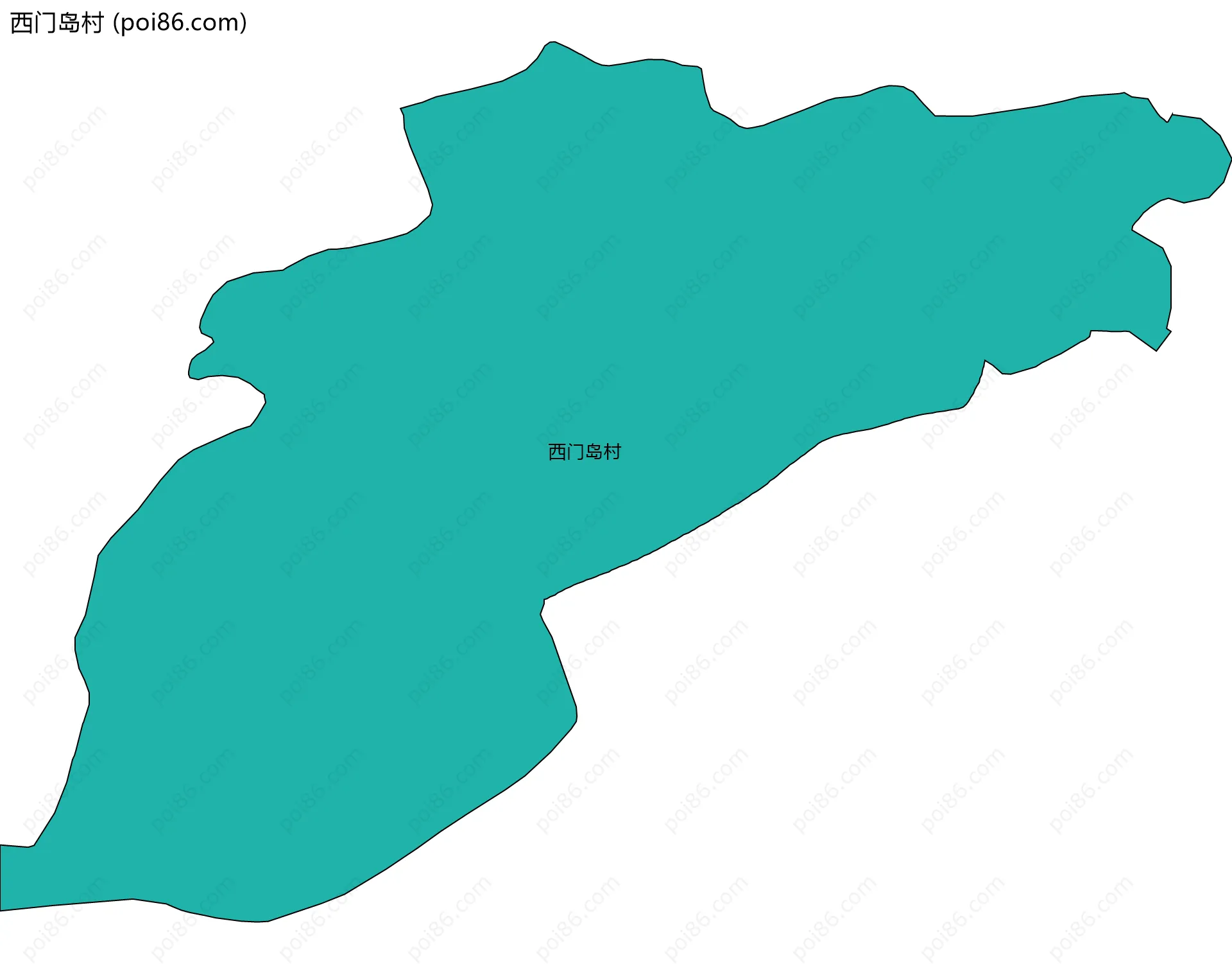 西门岛村边界地图