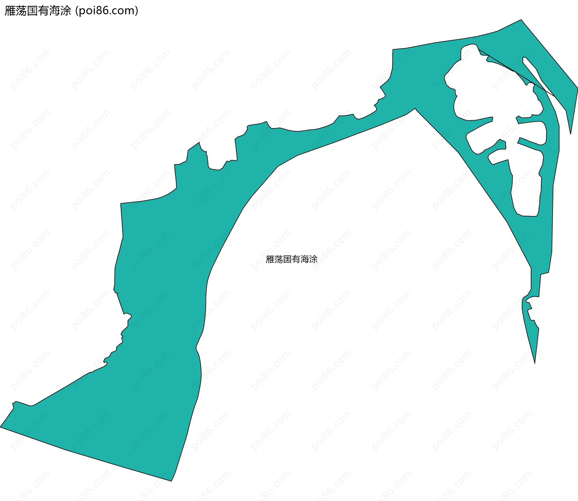 雁荡国有海涂边界地图