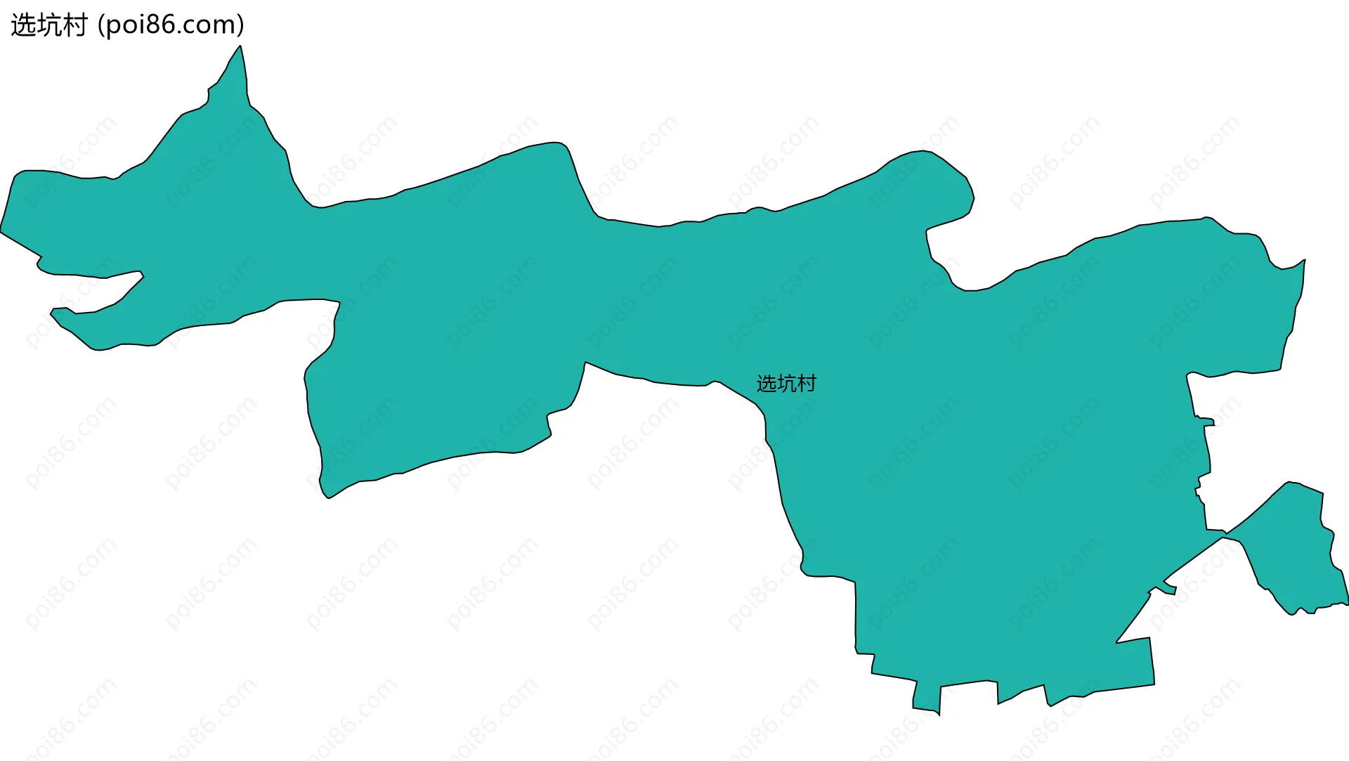 选坑村边界地图