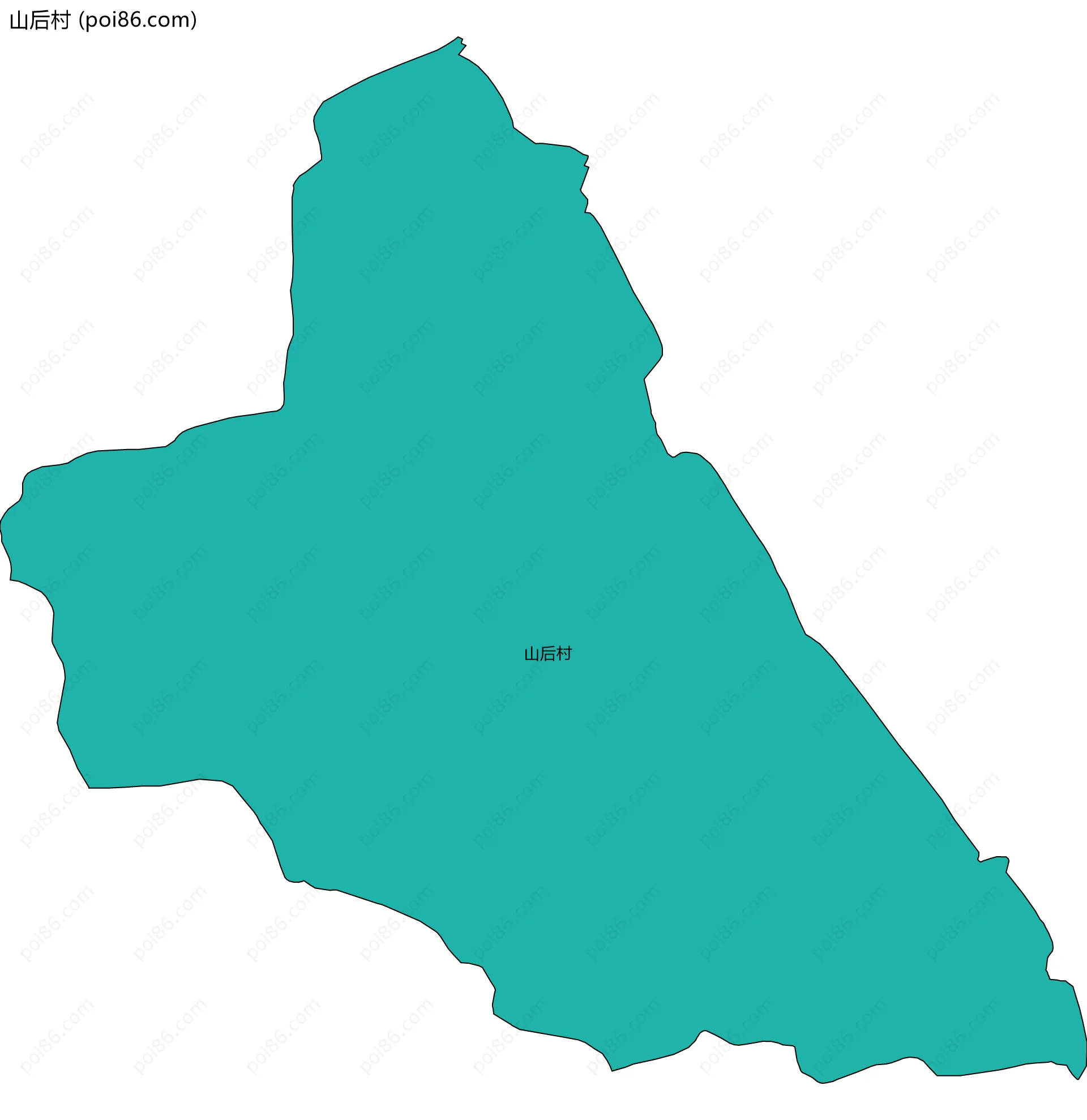 山后村边界地图