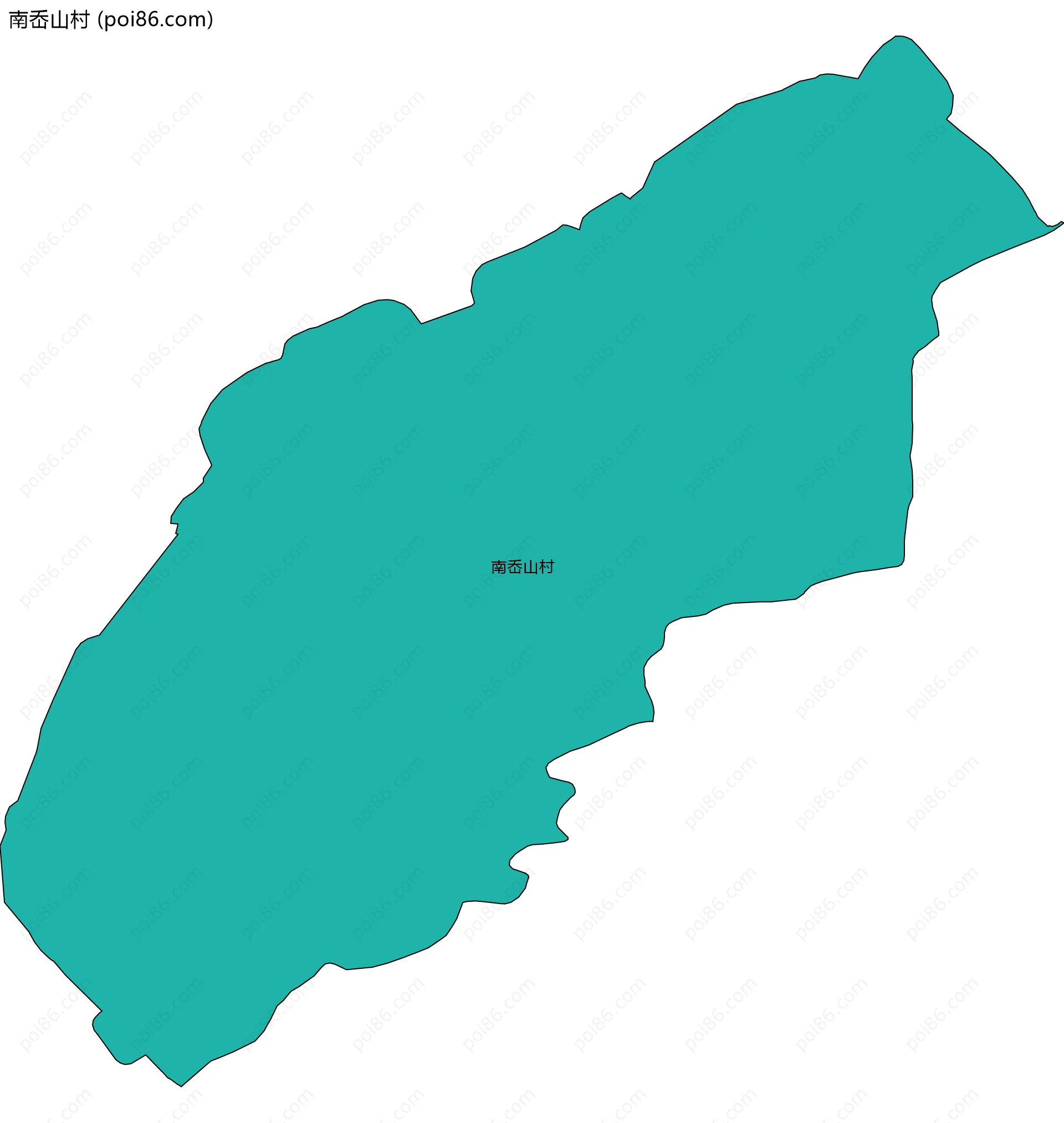 南岙山村边界地图