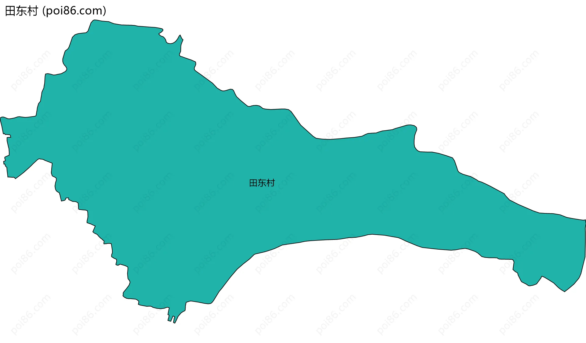 田东村边界地图