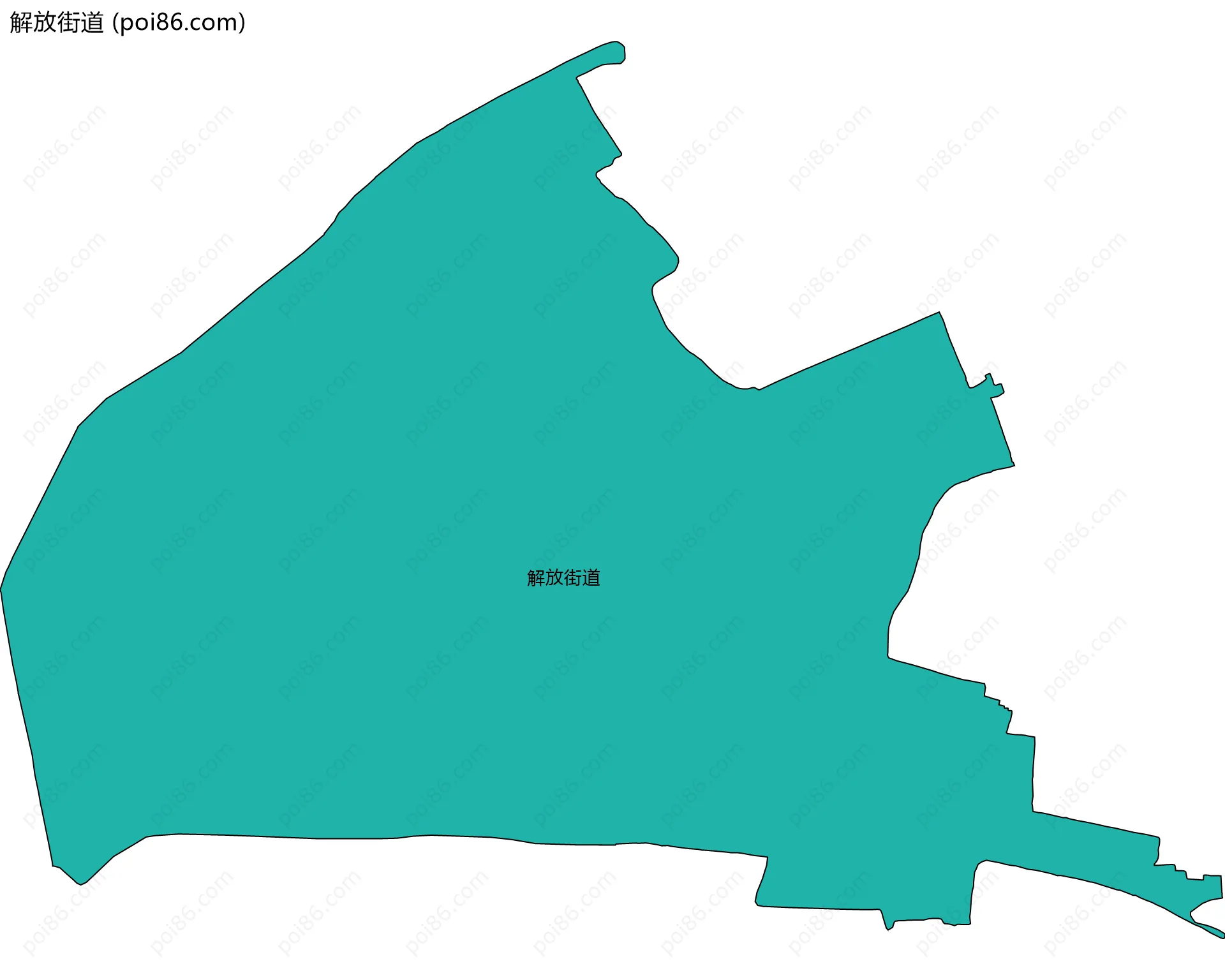 解放街道边界地图