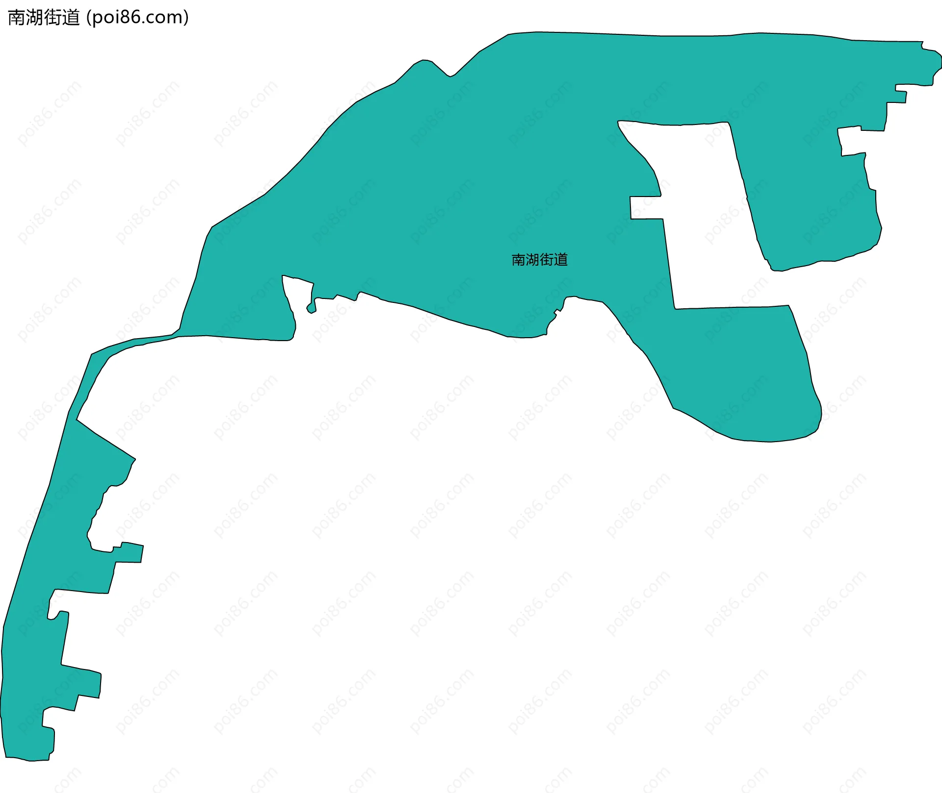 南湖街道边界地图