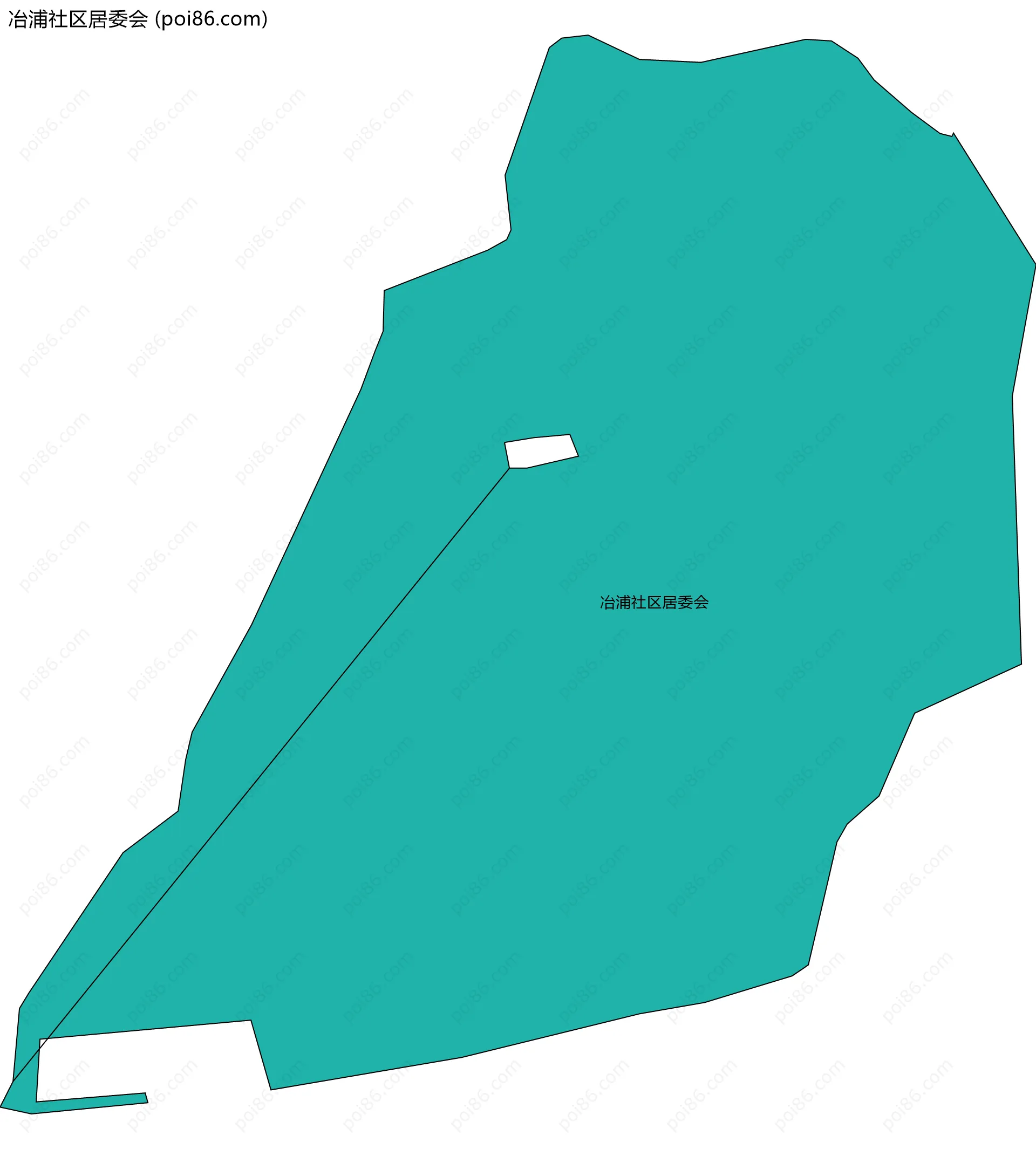 冶浦社区居委会边界地图